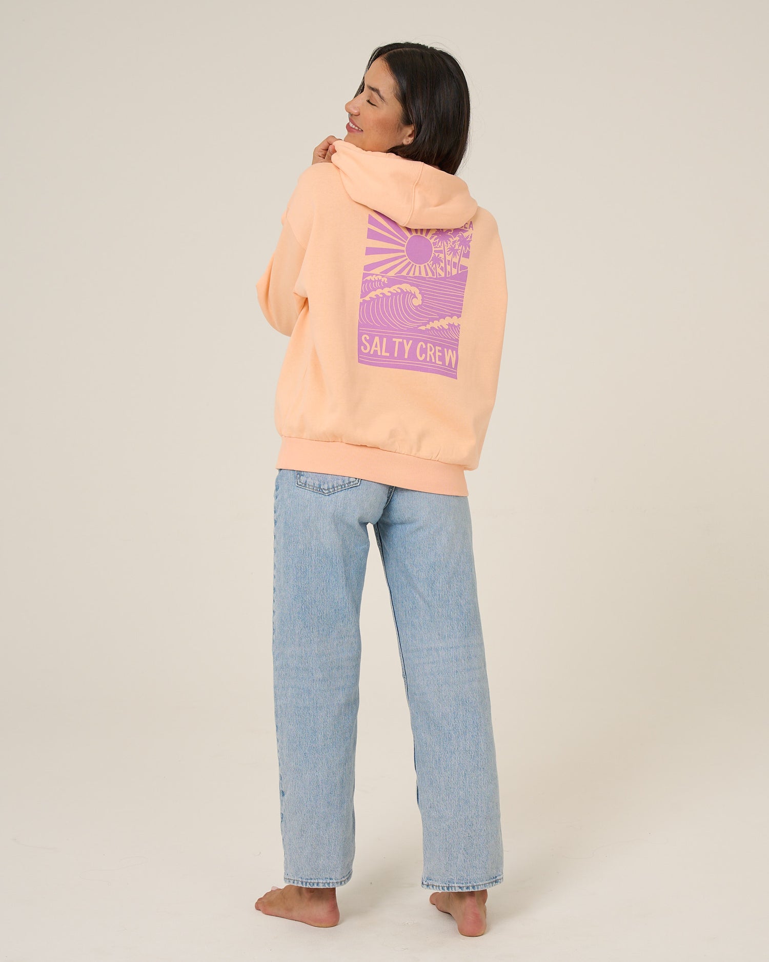 Rise And Smile Hoody - Apricot