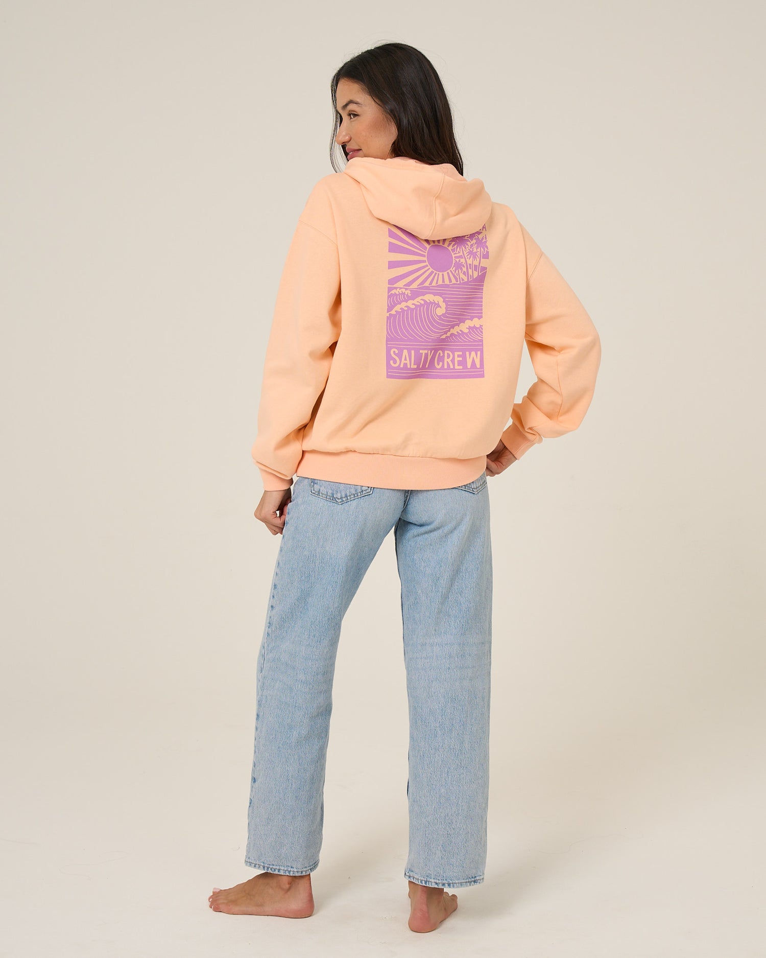 Rise And Smile Hoody - Apricot