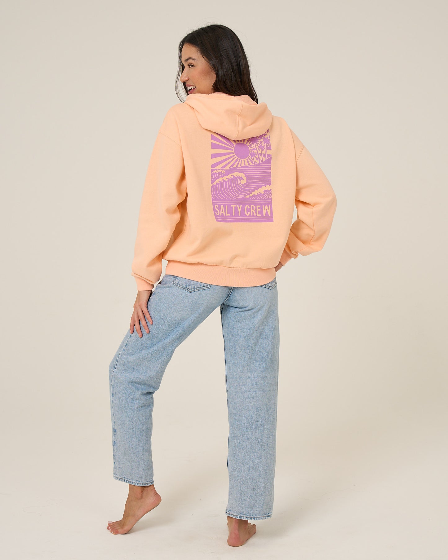 Rise And Smile Hoody - Apricot