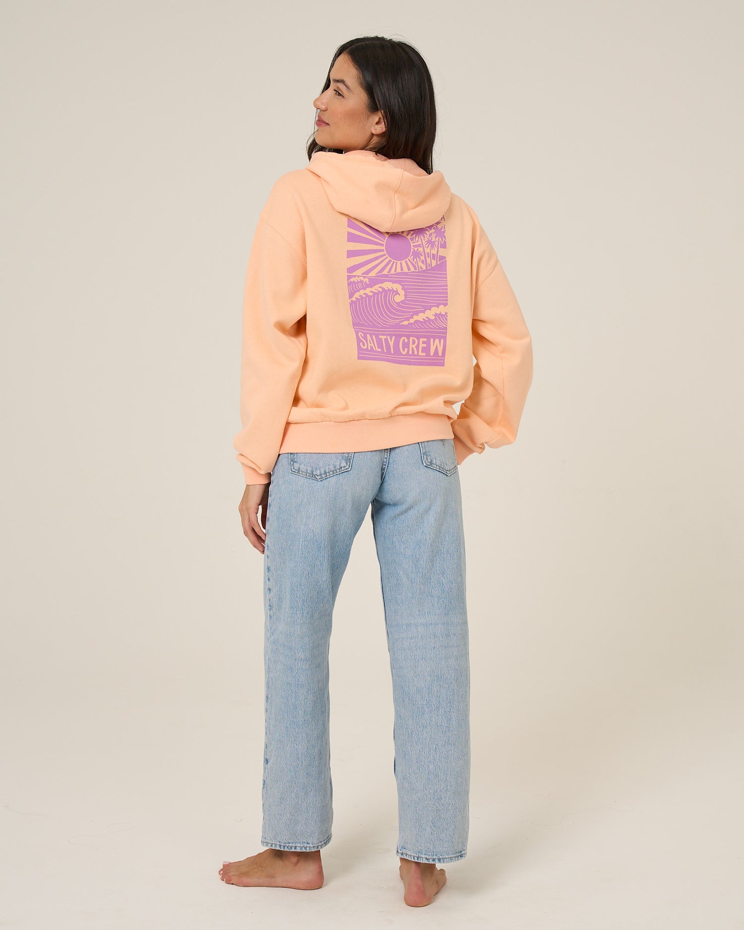 Rise And Smile Hoody - Apricot