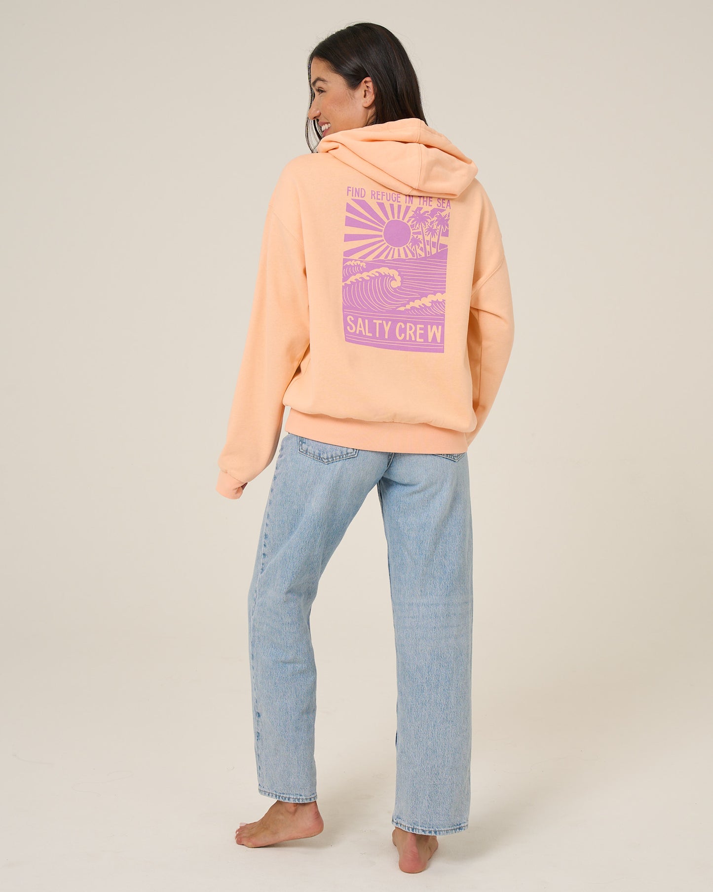 Rise And Smile Hoody - Apricot