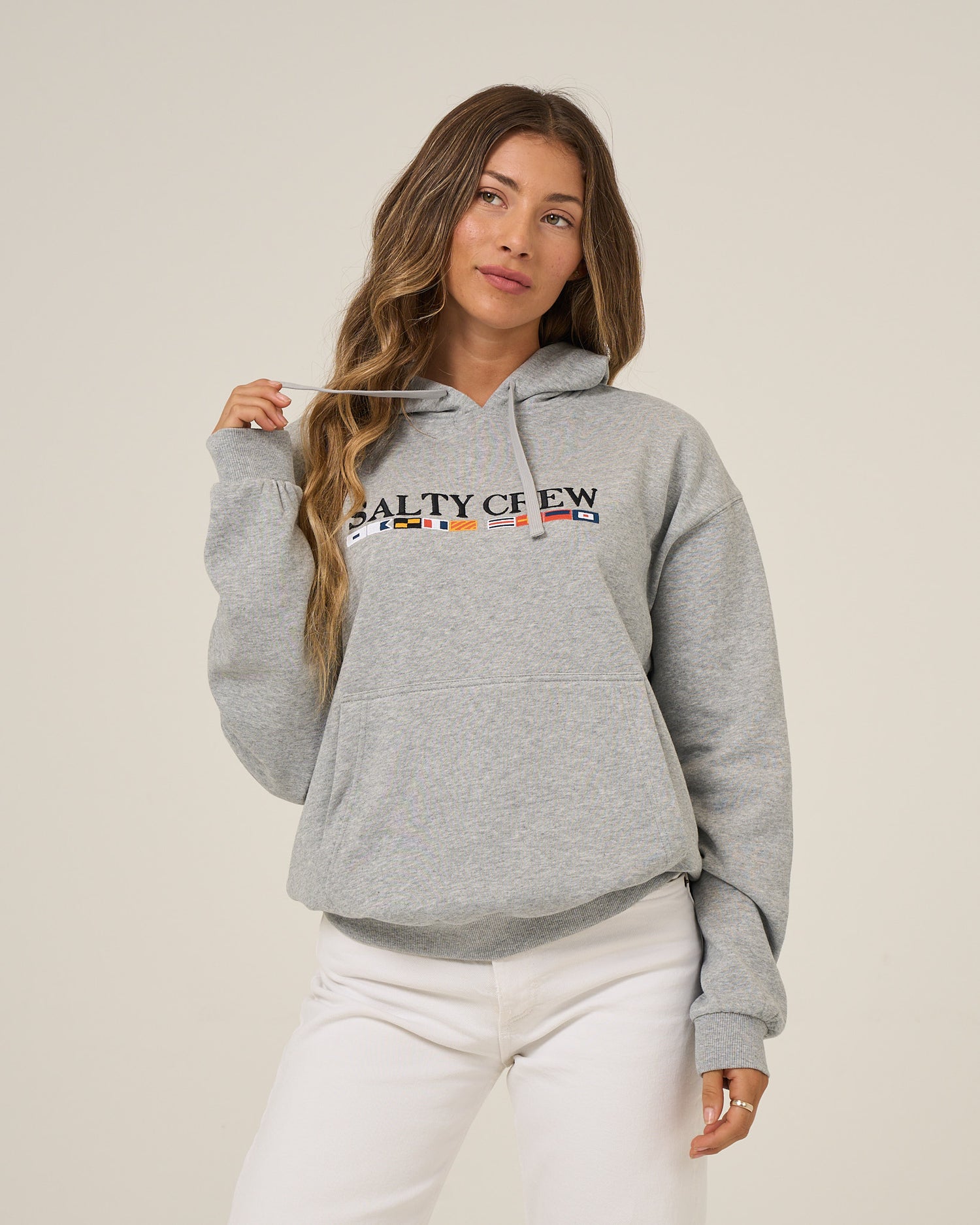Flag Hoodie - Athletic Heather