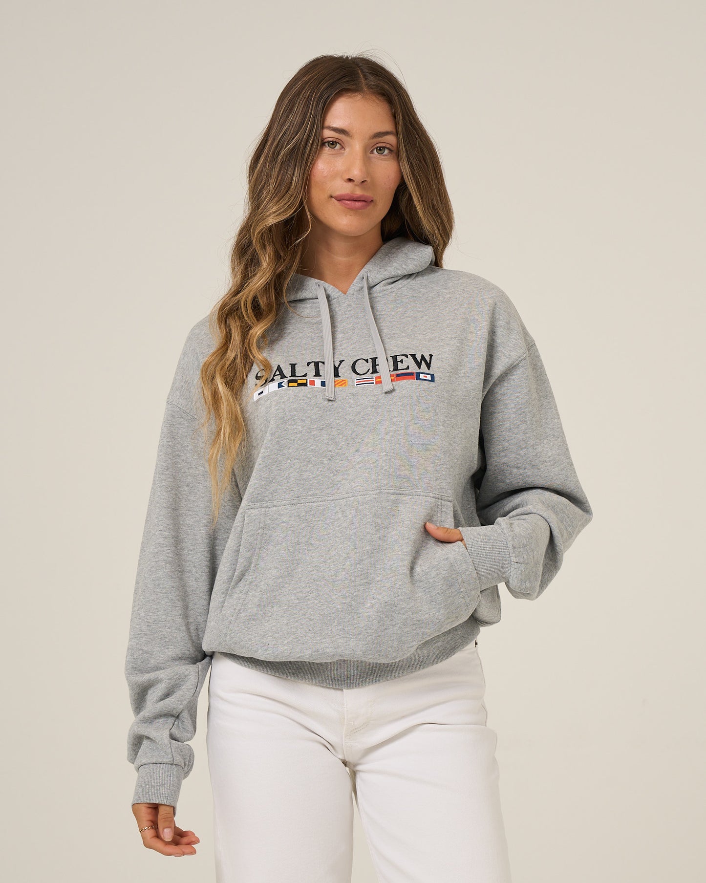 Flag Hoodie - Athletic Heather
