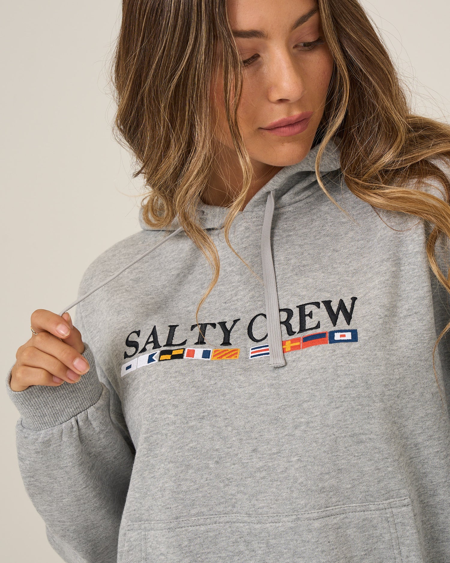 Flag Hoodie - Athletic Heather