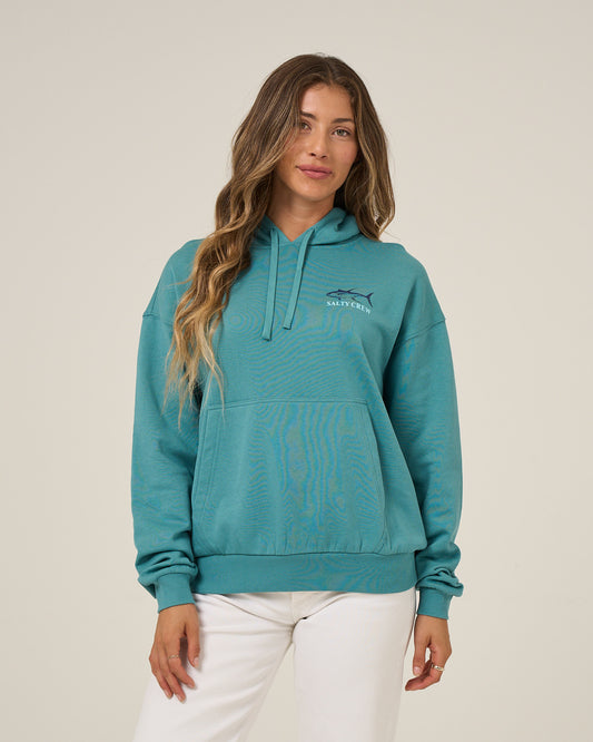 Overlay Hoodie - Teal