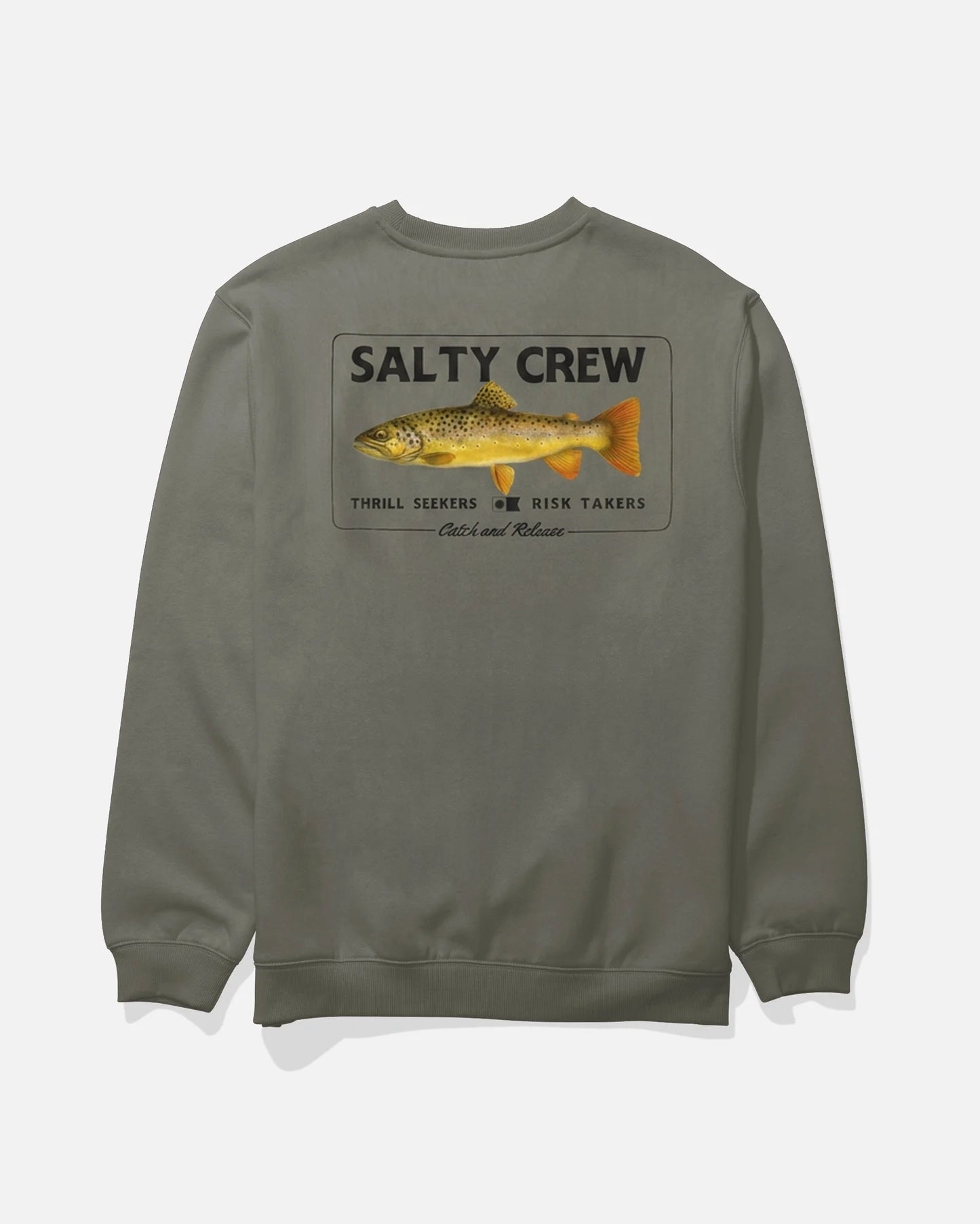 Browny Crew Fleece - Dusty Olive
