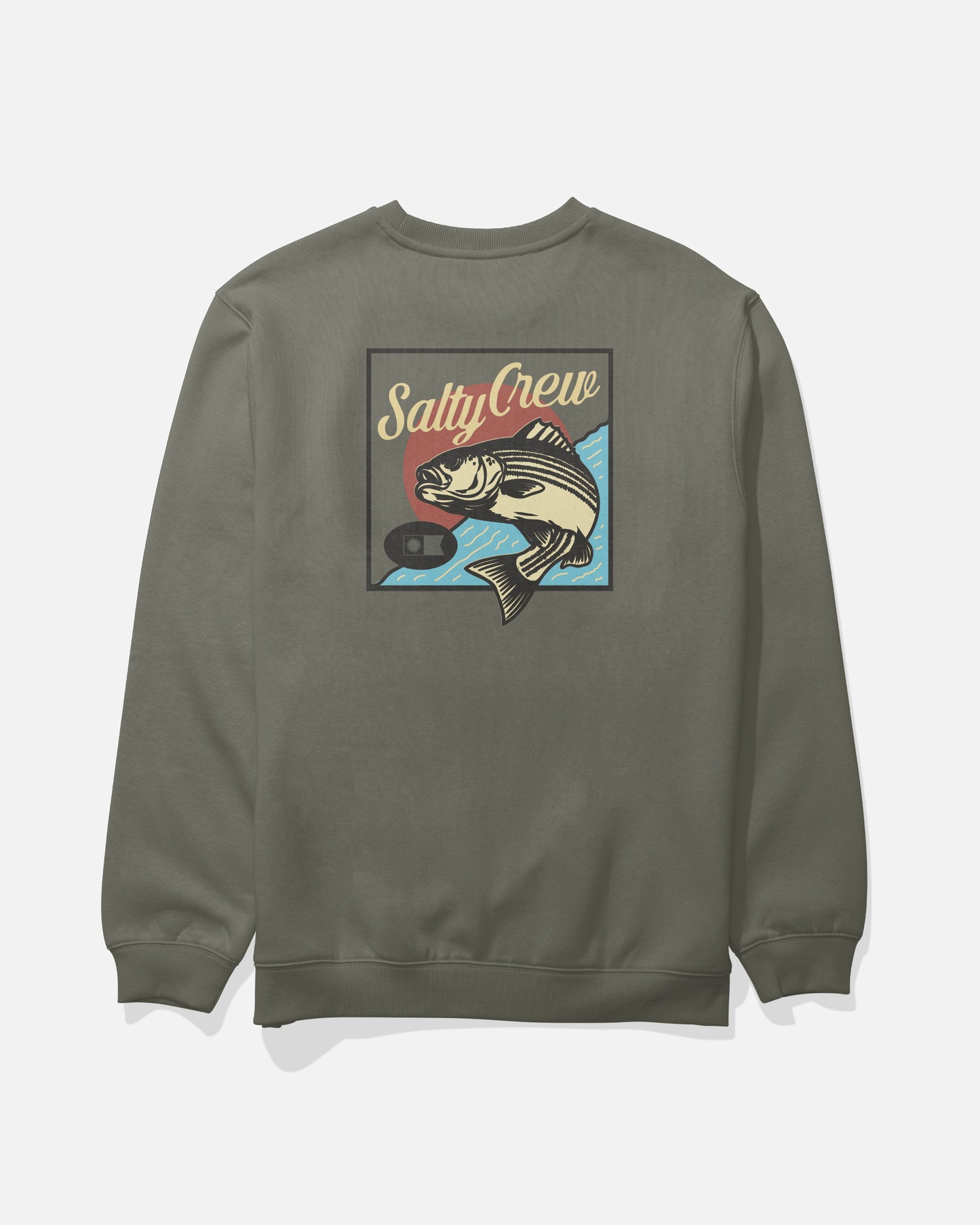 Striped Crew - Dusty Olive