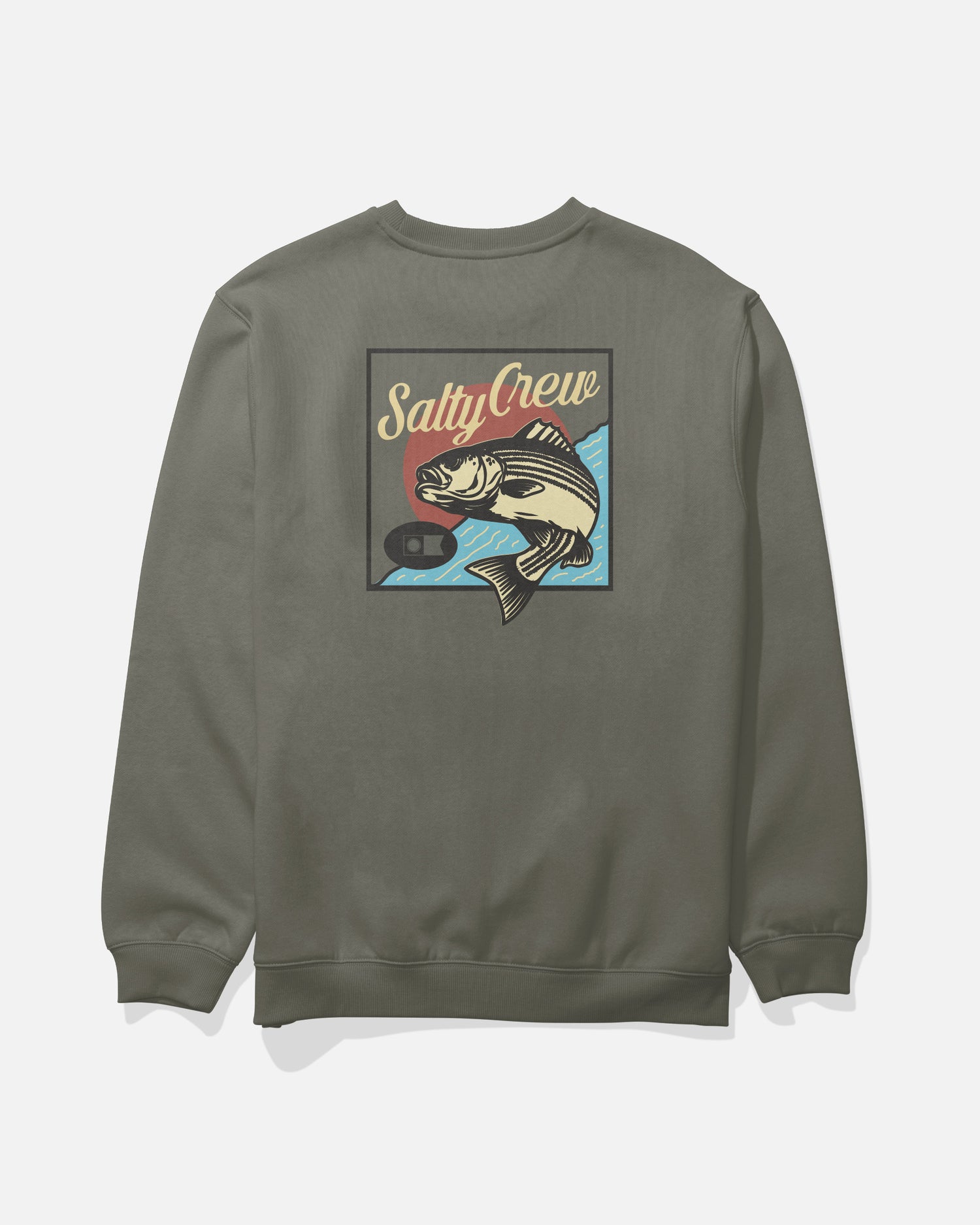 Striped Crew - Dusty Olive
