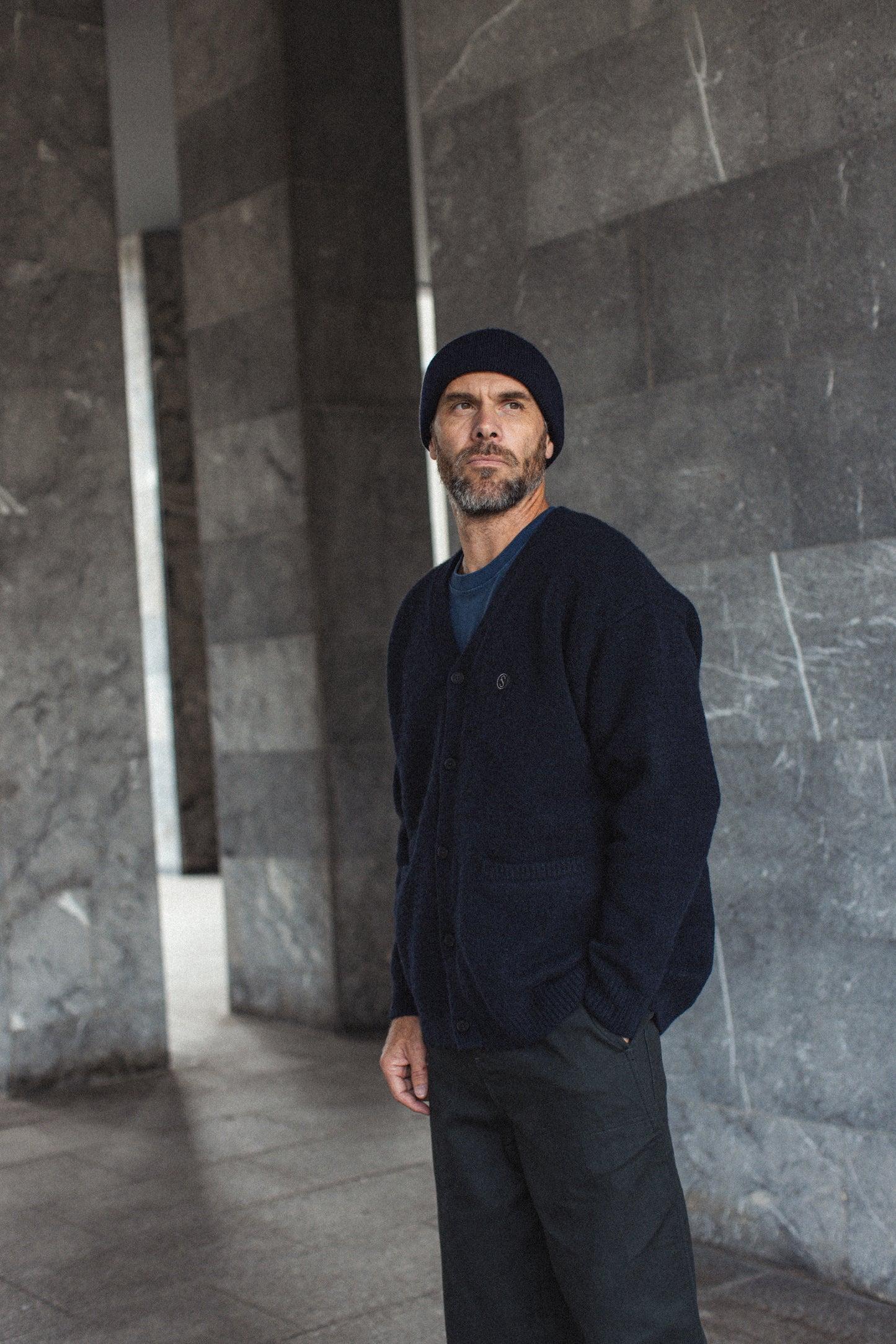 Hookset Cardigan Knit - Midnight Navy