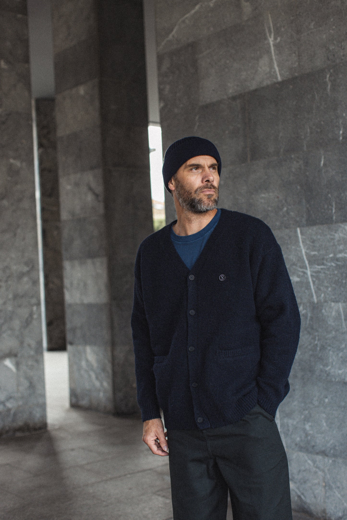Hookset Cardigan Knit - Midnight Navy