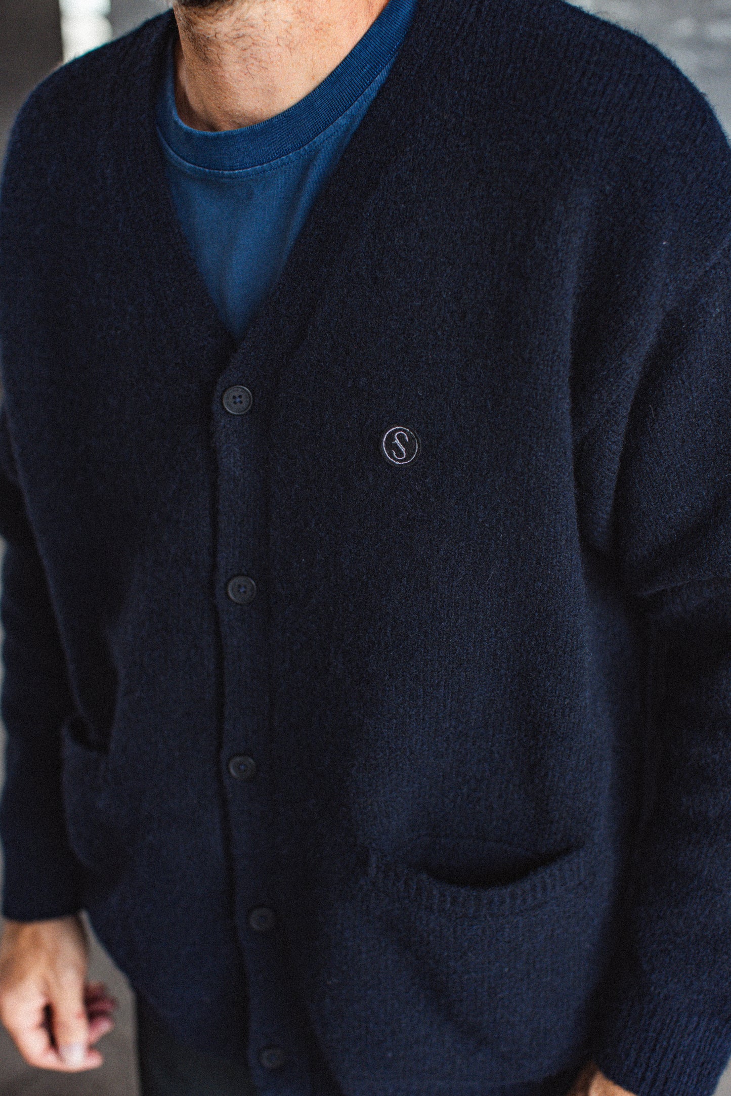 Hookset Cardigan Knit - Midnight Navy