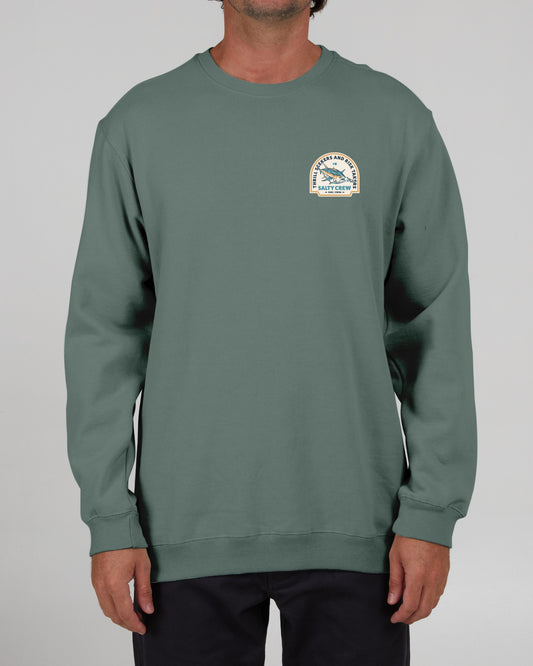 Salty Crew Uomo - Chaser Vintage Crew Fleece - Pigment Moss