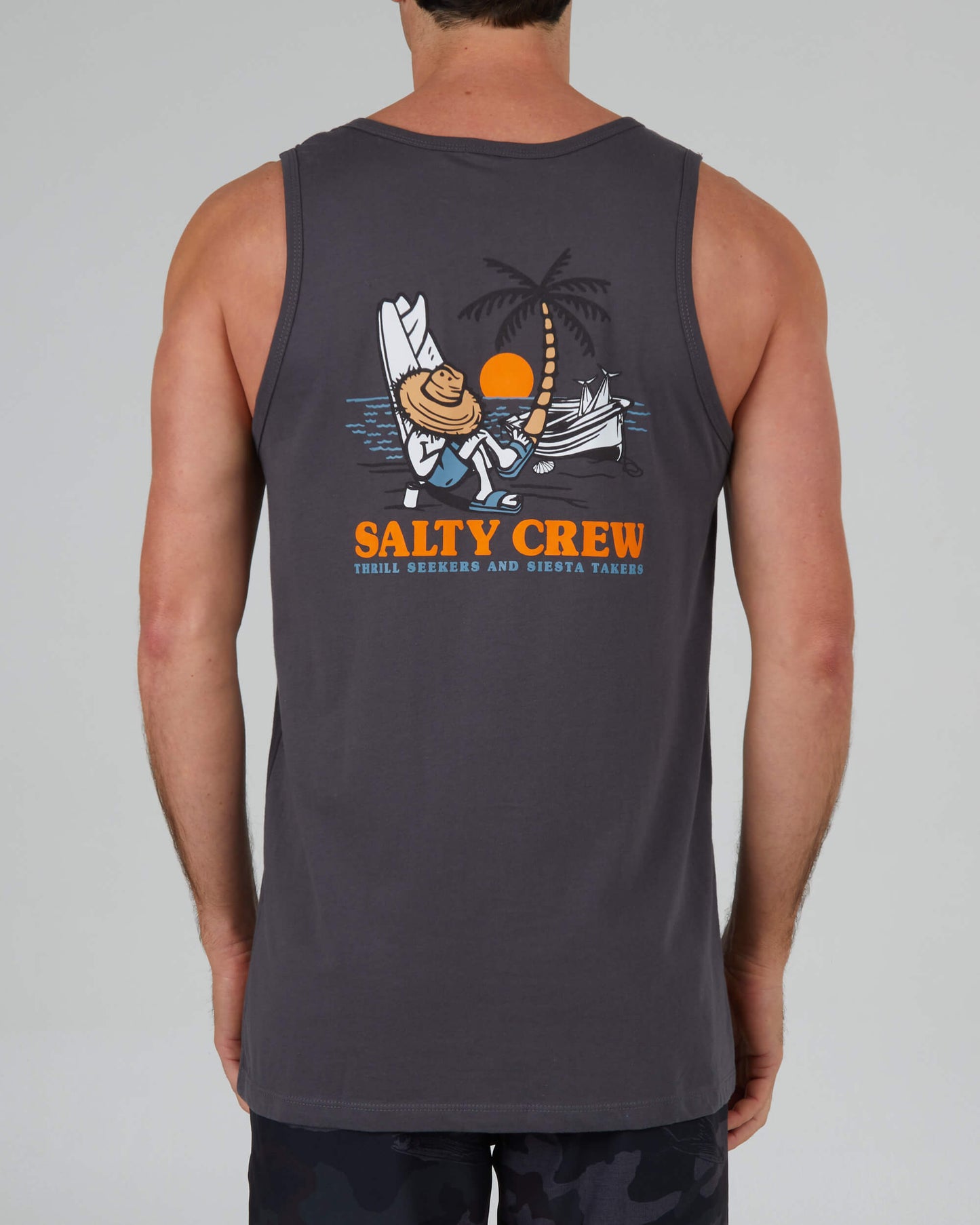 Salty Crew Hombres - Siesta Tank - Charcoal