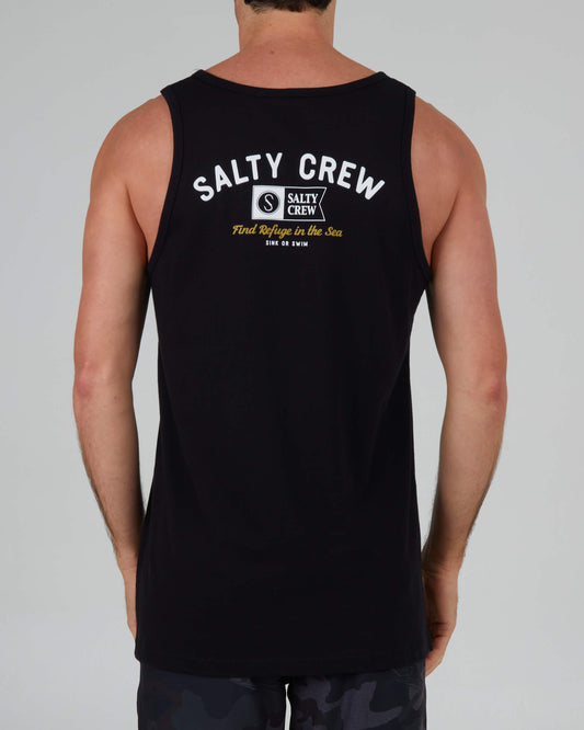 Salty crew TANK STANDARD Surf Club Tank - Black in Black