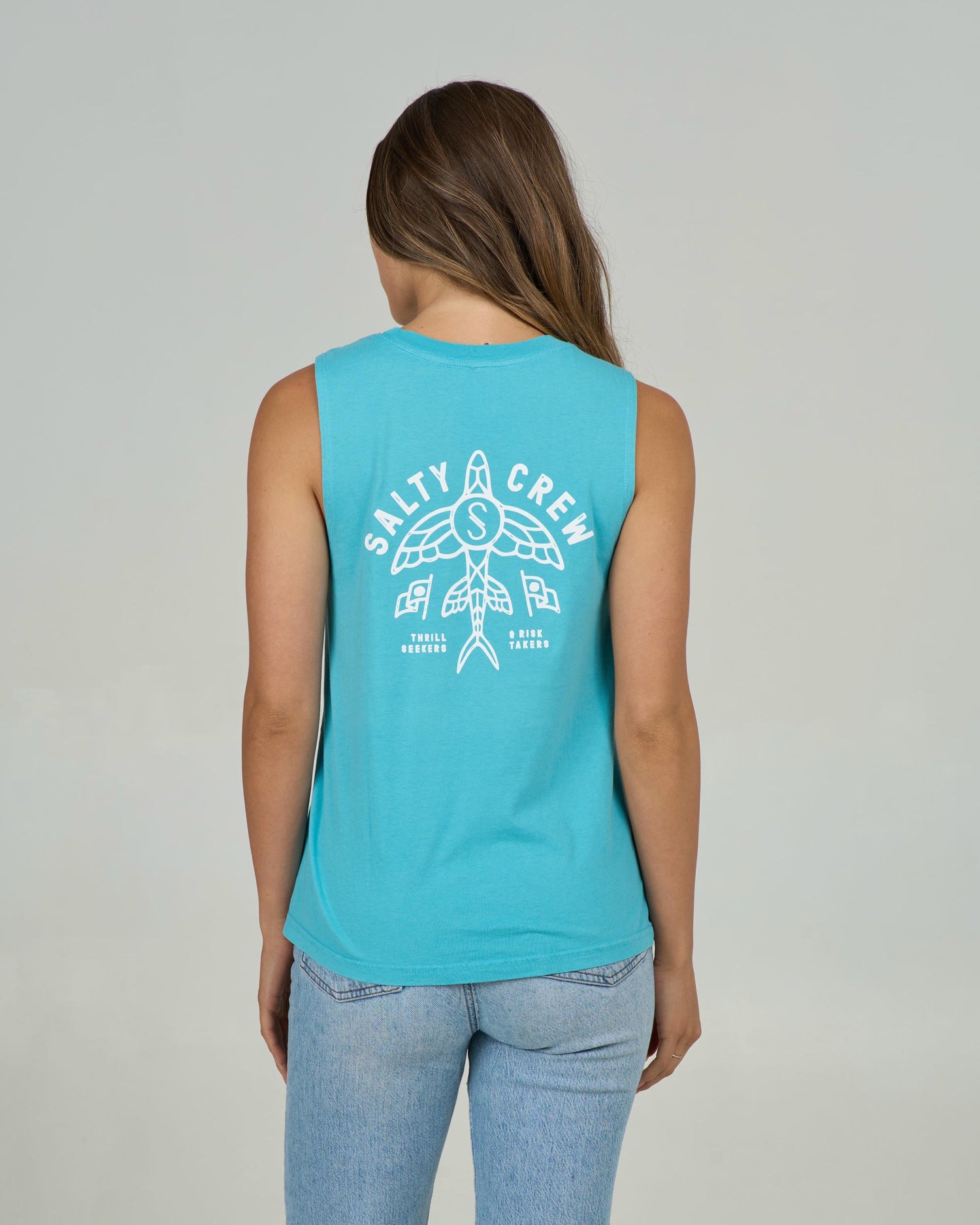 Flying High Muscle Tank - Turquoise