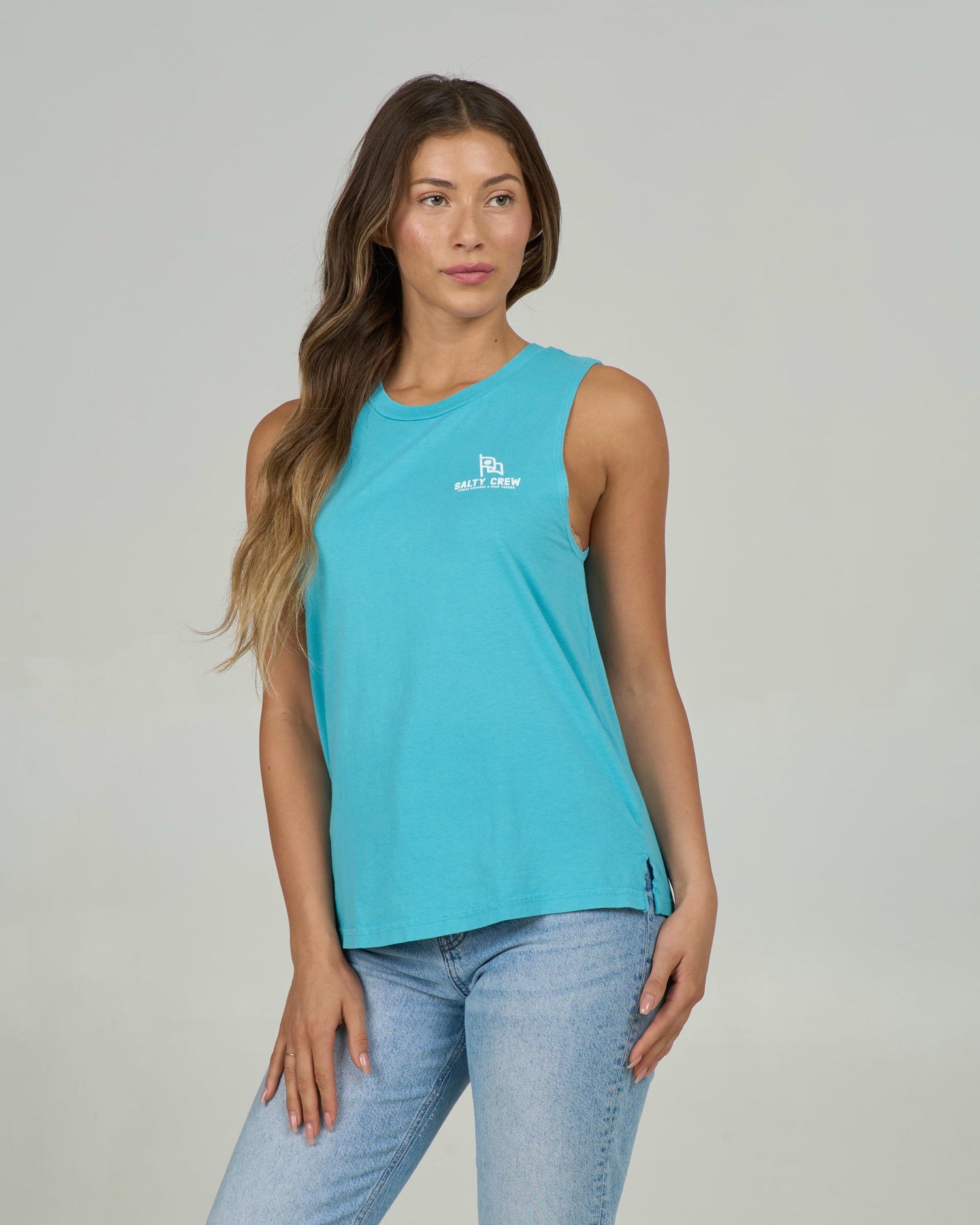 Flying High Muscle Tank - Turquoise