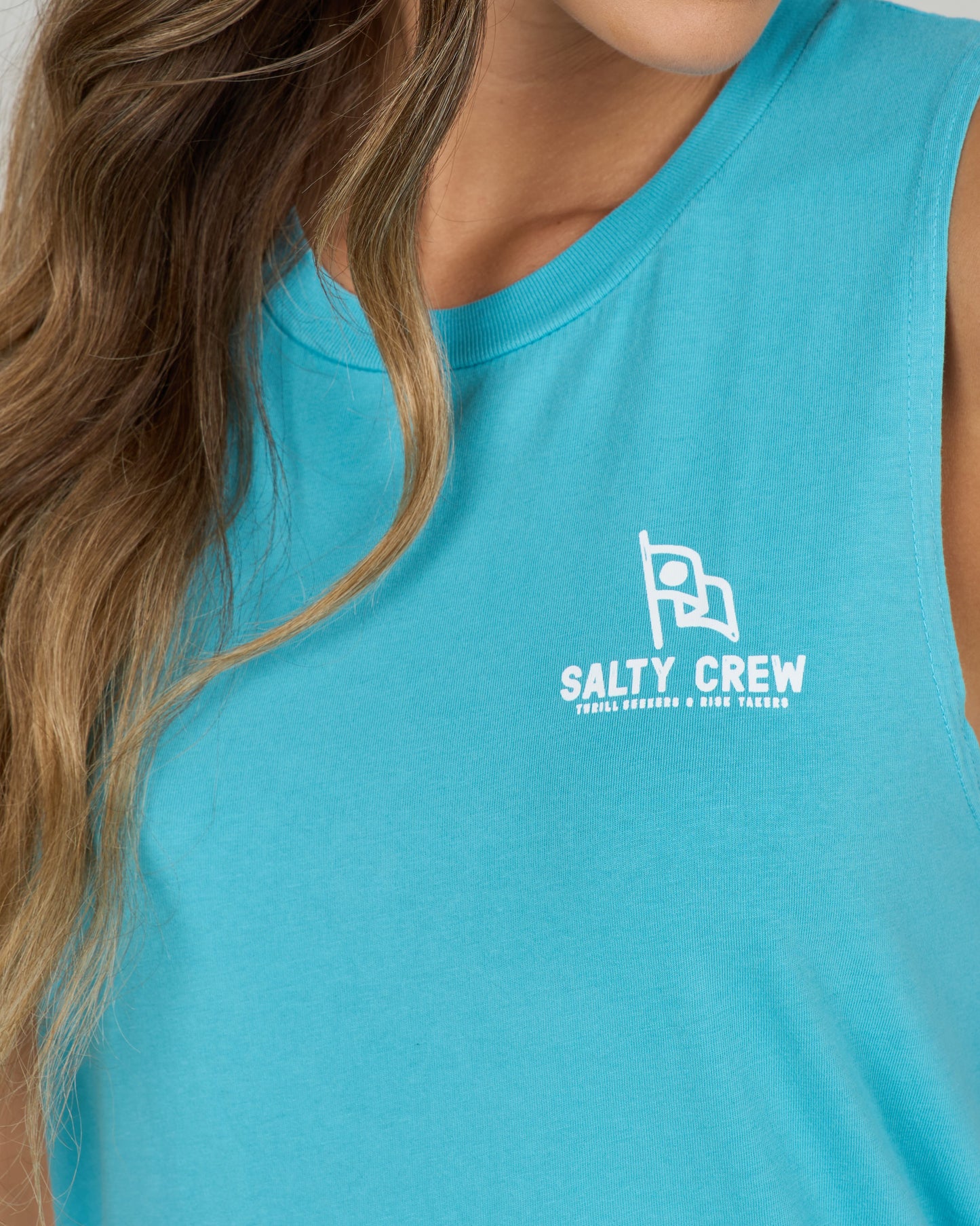 Flying High Muscle Tank - Turquoise