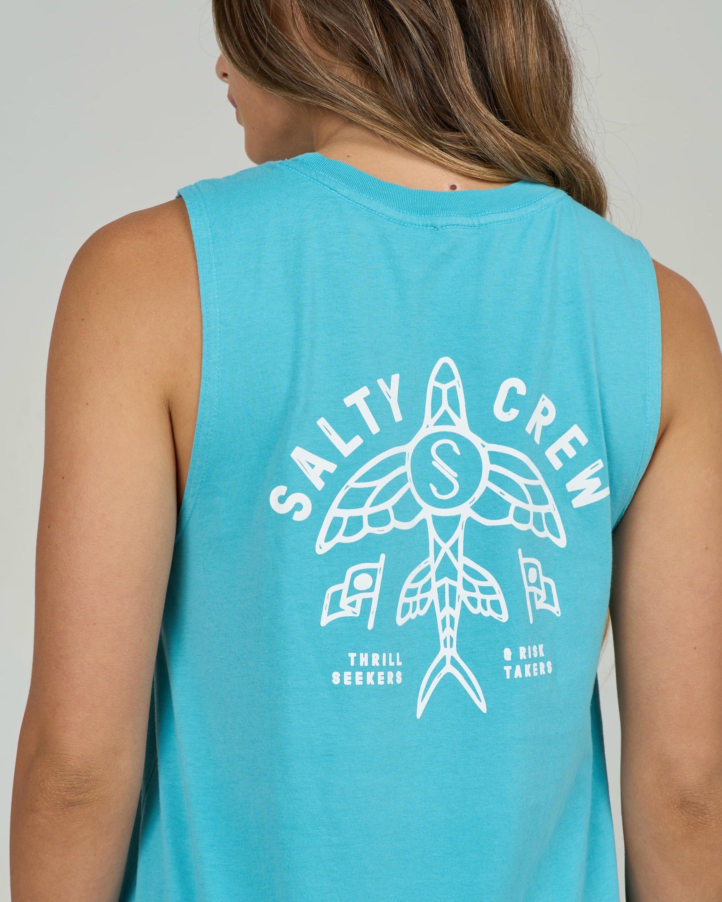 Flying High Muscle Tank - Turquoise