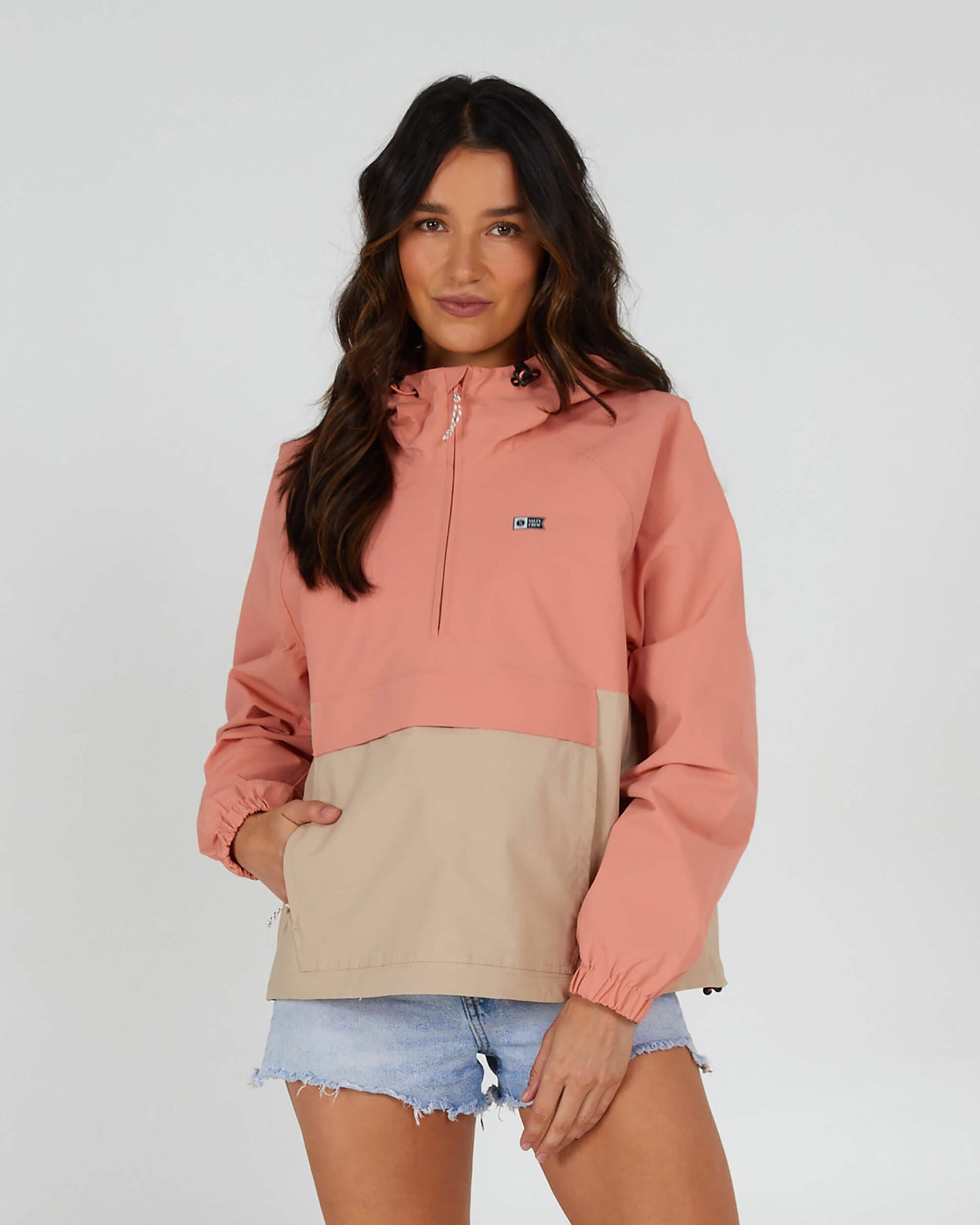 Salty Crew Dames - Mainsail Anorak - Terracotta/Zand Duin