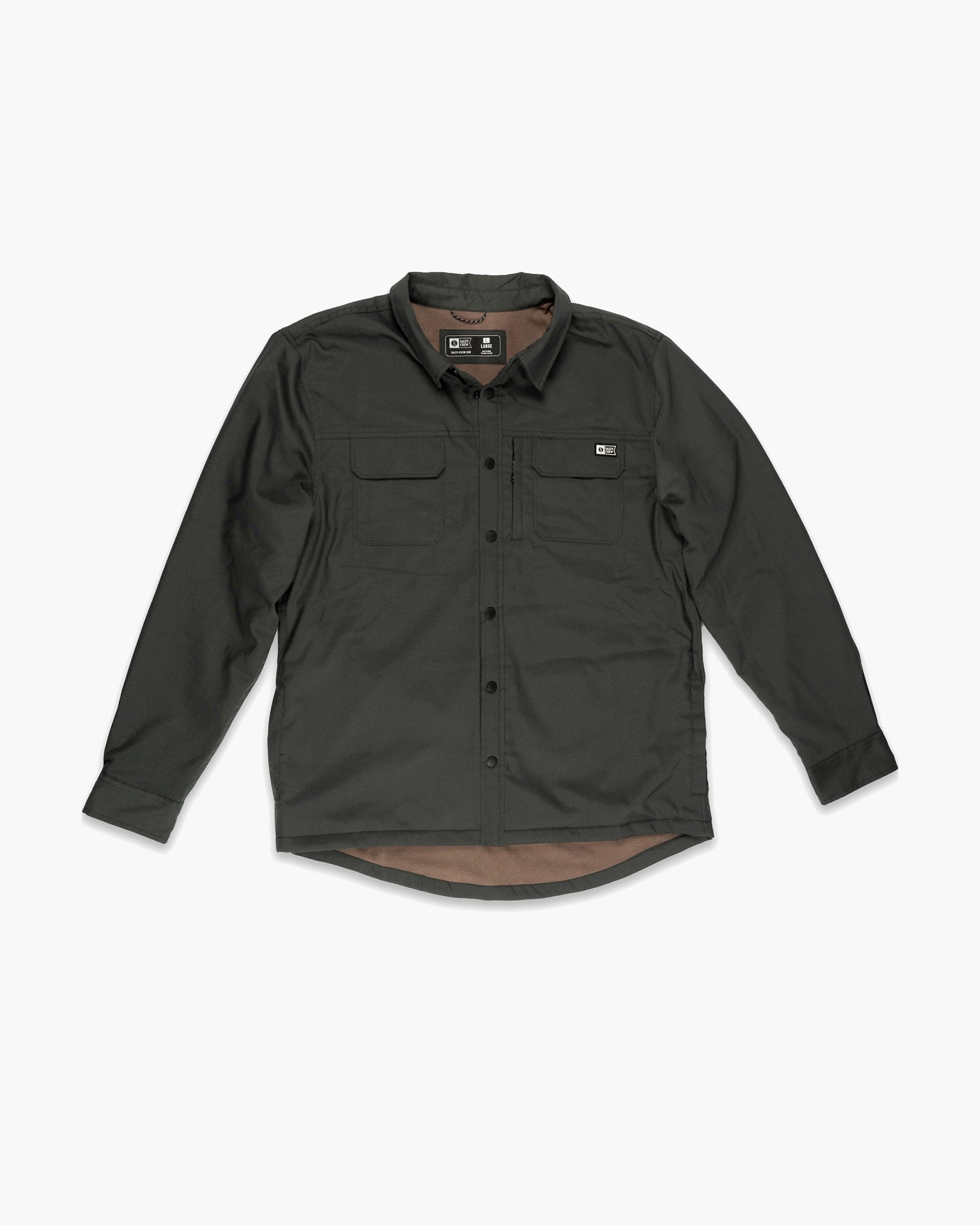 Salty Crew Men - Fathom Ls Tech Shacket - Charcoal