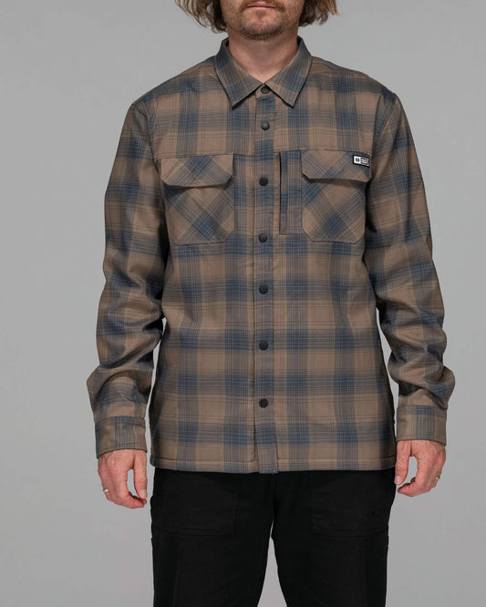 Salty crew WOVEN SHIRTS Fathom L/S Tech Shacket - Pewter in Pewter