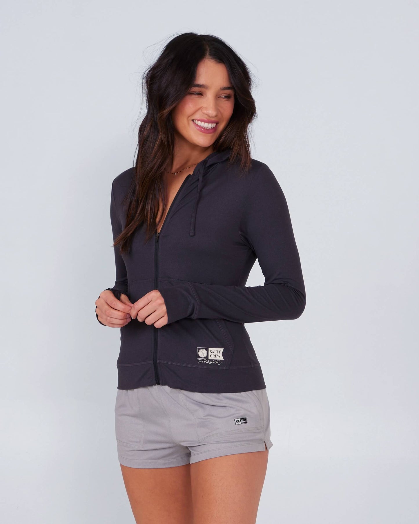 Salty Crew Mujer - Thrill Seekers Cremallera con capucha - Black