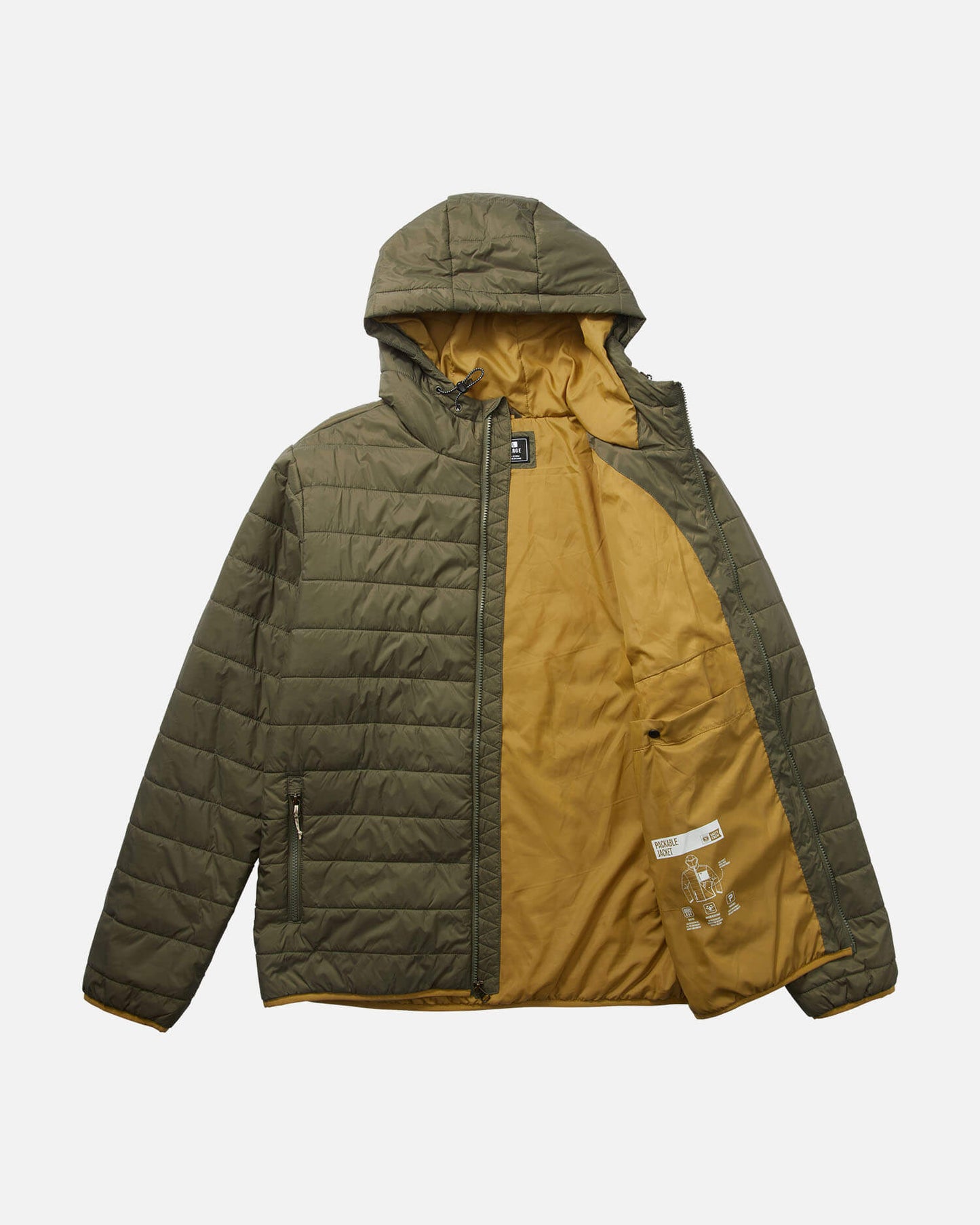 Salty Crew Heren - Barrier 2.0 Puff Jacket - Olijf