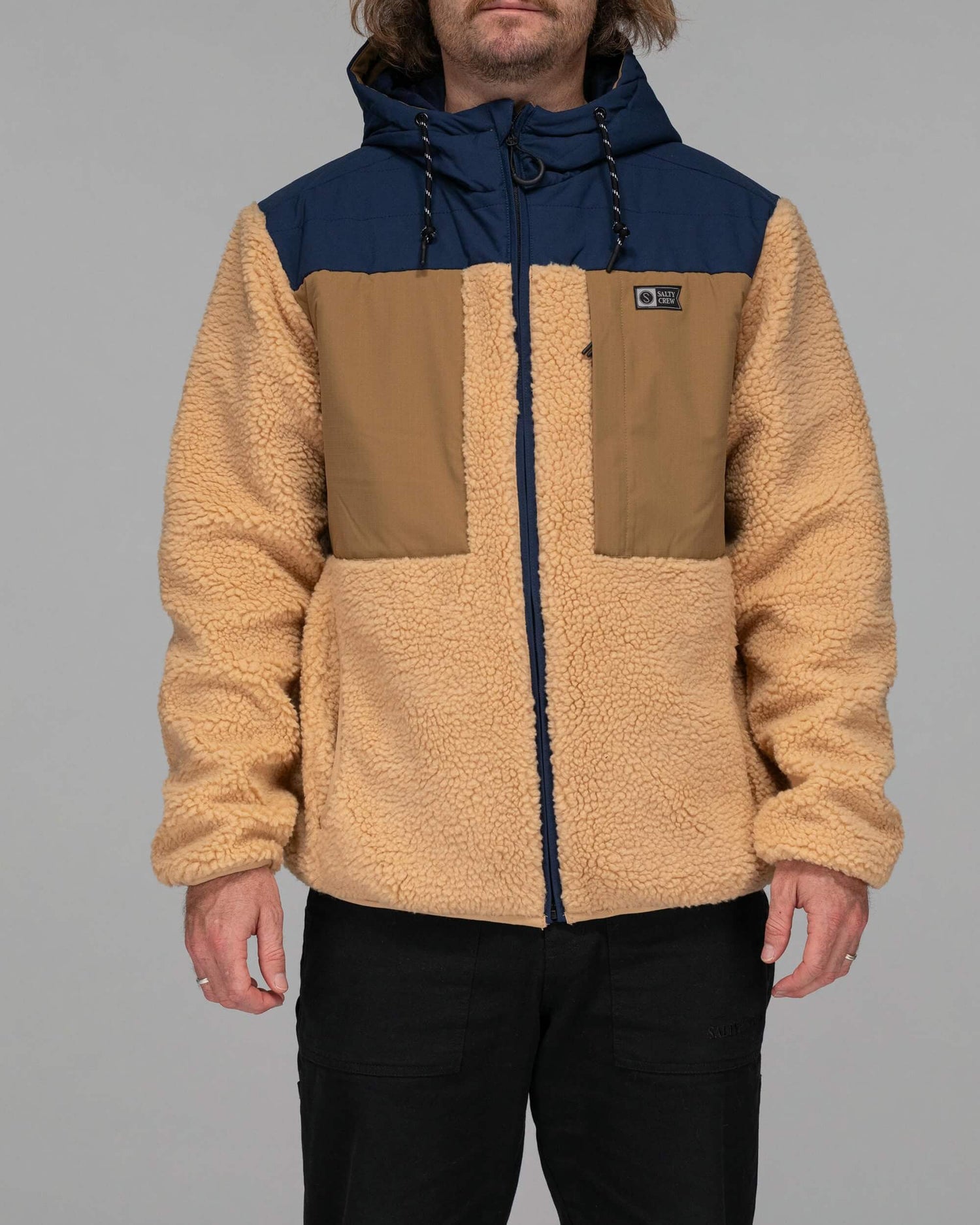 Salty crew JACKETS Kodiak Hoogpolig Sherpa Jacket - Natuur in Natuur