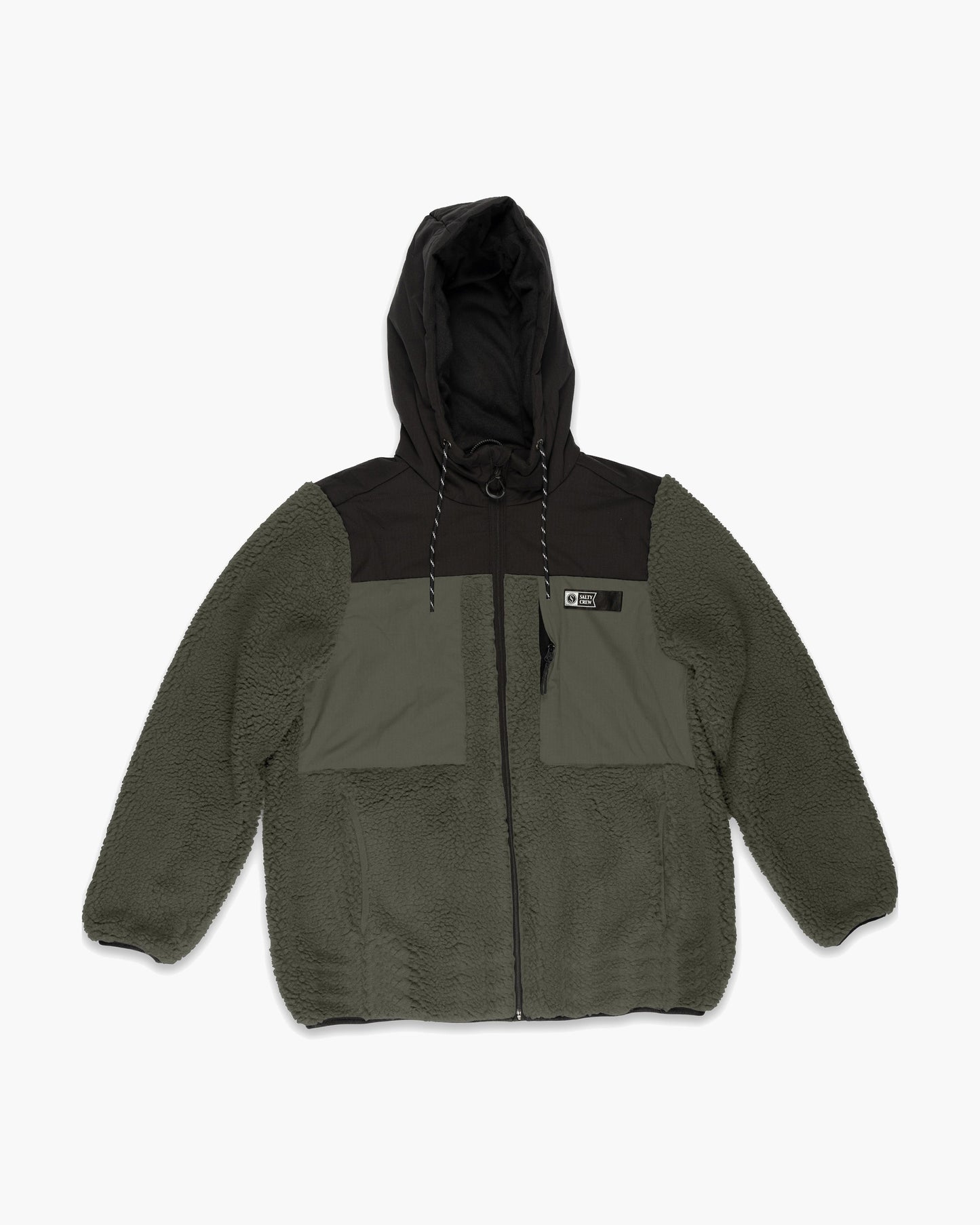 Salty Crew Hombres - Kodiak High Pile Sherpa Jacket - Oliva