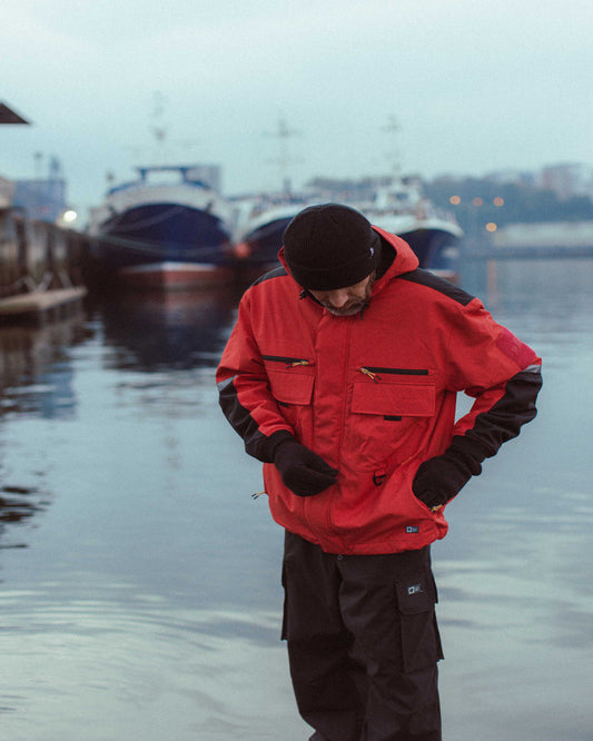 Pilot Waterproof Fishing Jacket - Washed Red