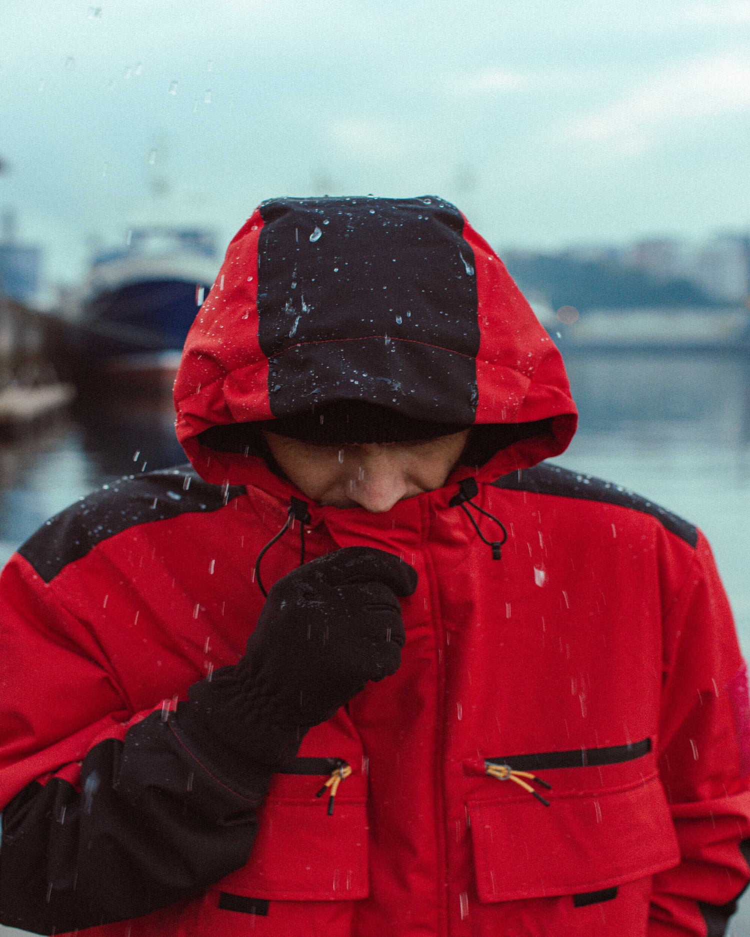 Pilot Waterproof Fishing Jacket - Washed Red