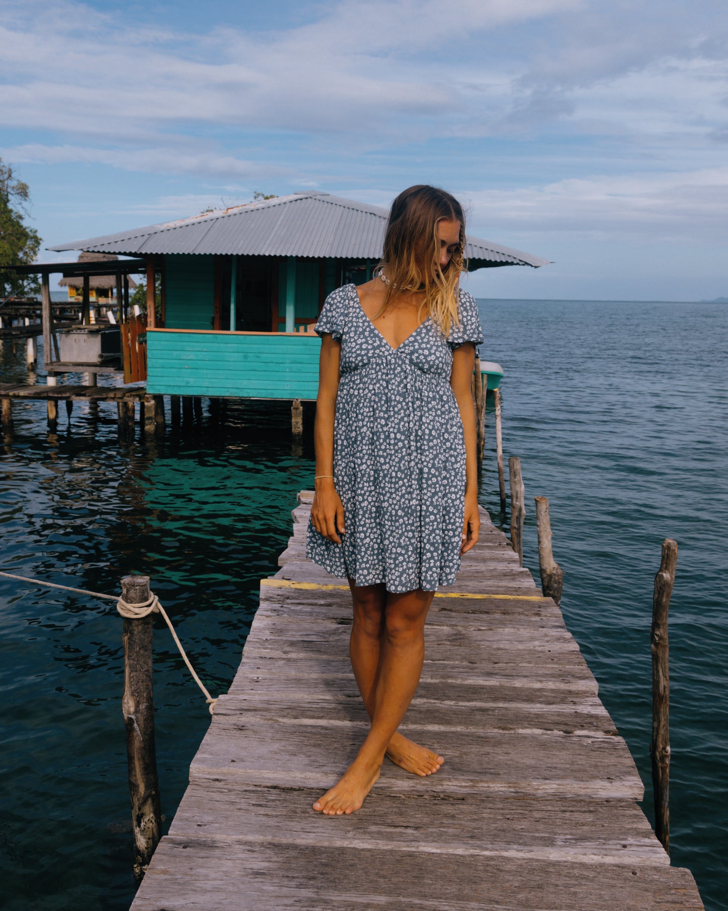 Mainland Dress - Fin Blue