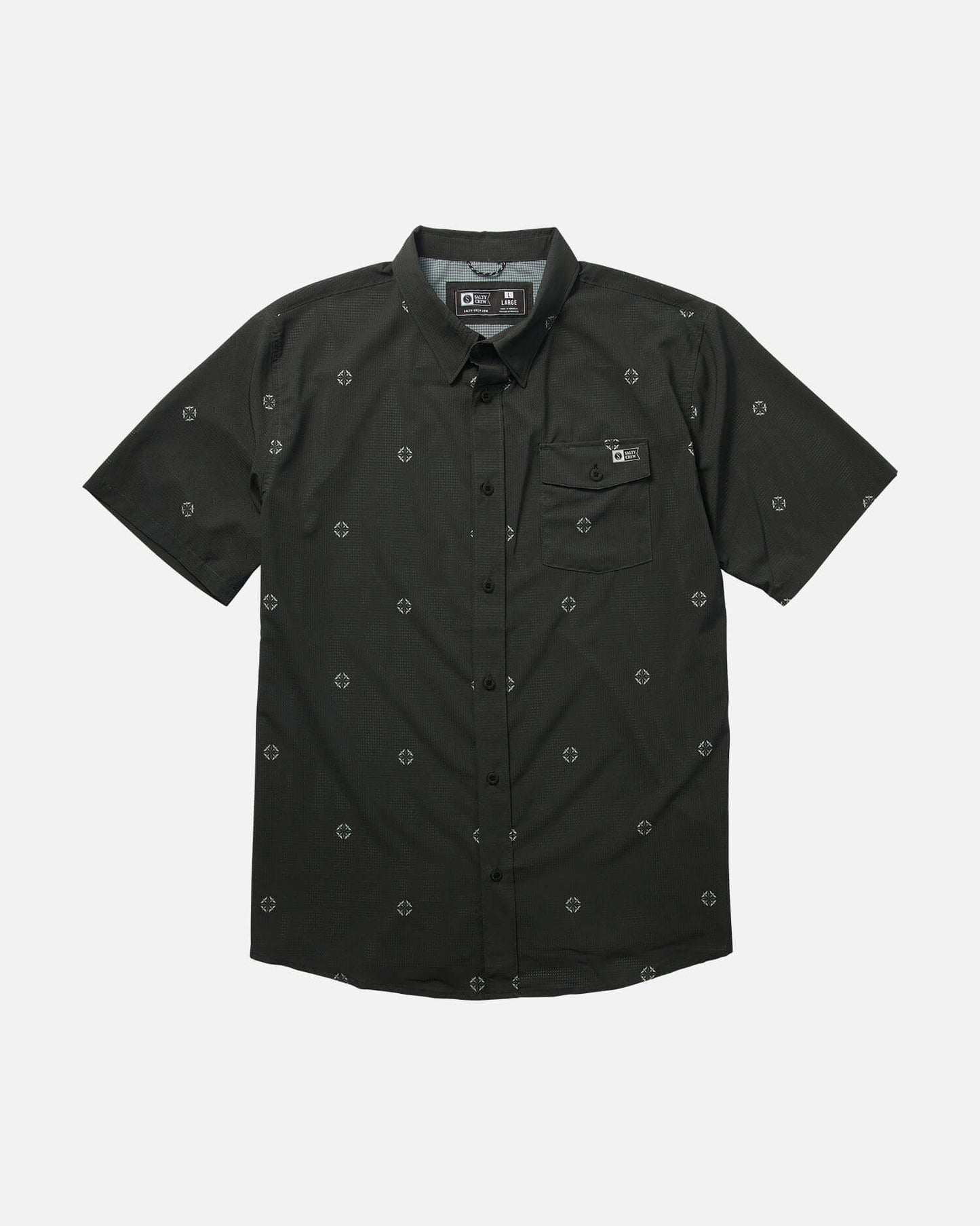 Salty Crew Men - Sailfin Ss Perf Woven - Black