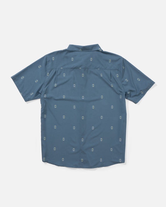 Breezer Perf Button Up - Channel Blue
