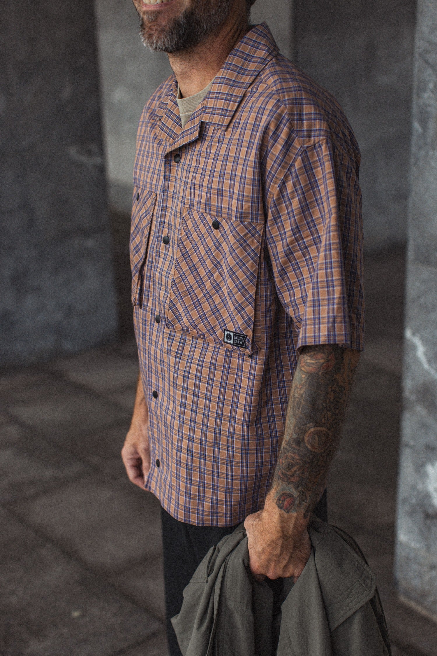 Fishcamp Shirt - Midnight Navy Mini Checks