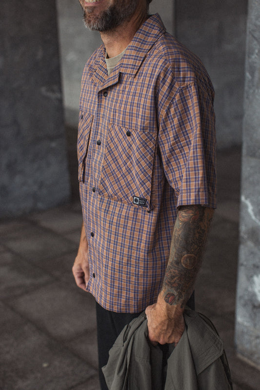 Fishcamp Shirt - Midnight Navy Mini Checks