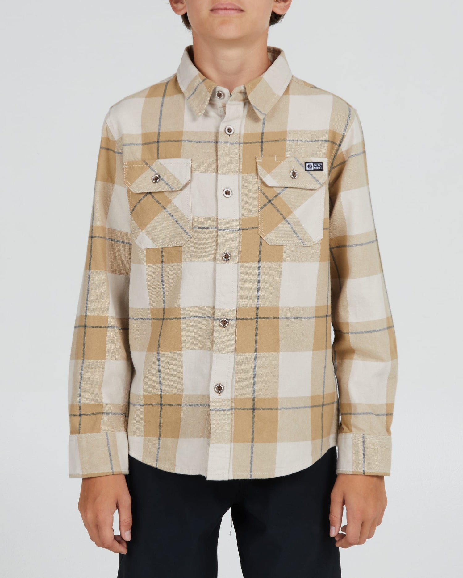 Salty crew WOVEN SHIRTS FIRST LIGHT BOYS L/S FLANNEL - Peyote in Peyote