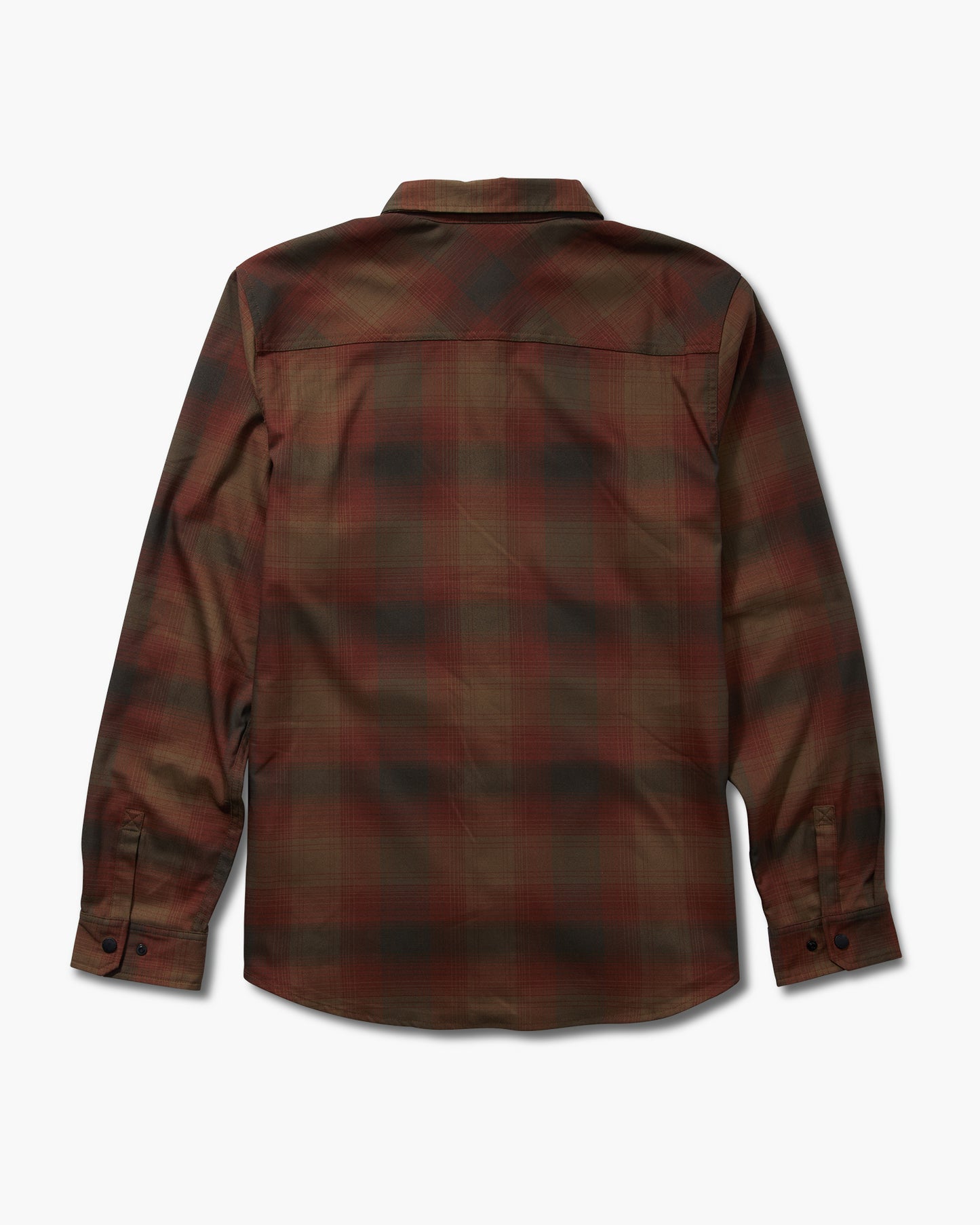 Vista posterior da Fathom Burgundy Tech Flannel