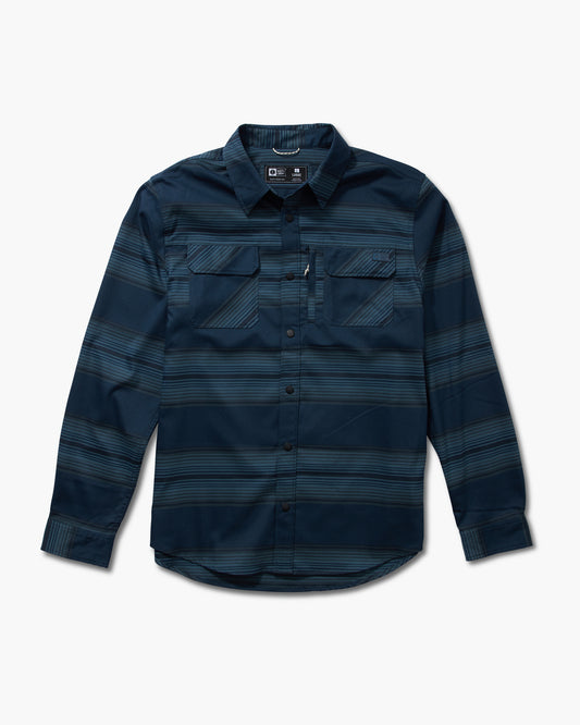 vooraanzicht van Fathom Dark Slate Tech Flannel