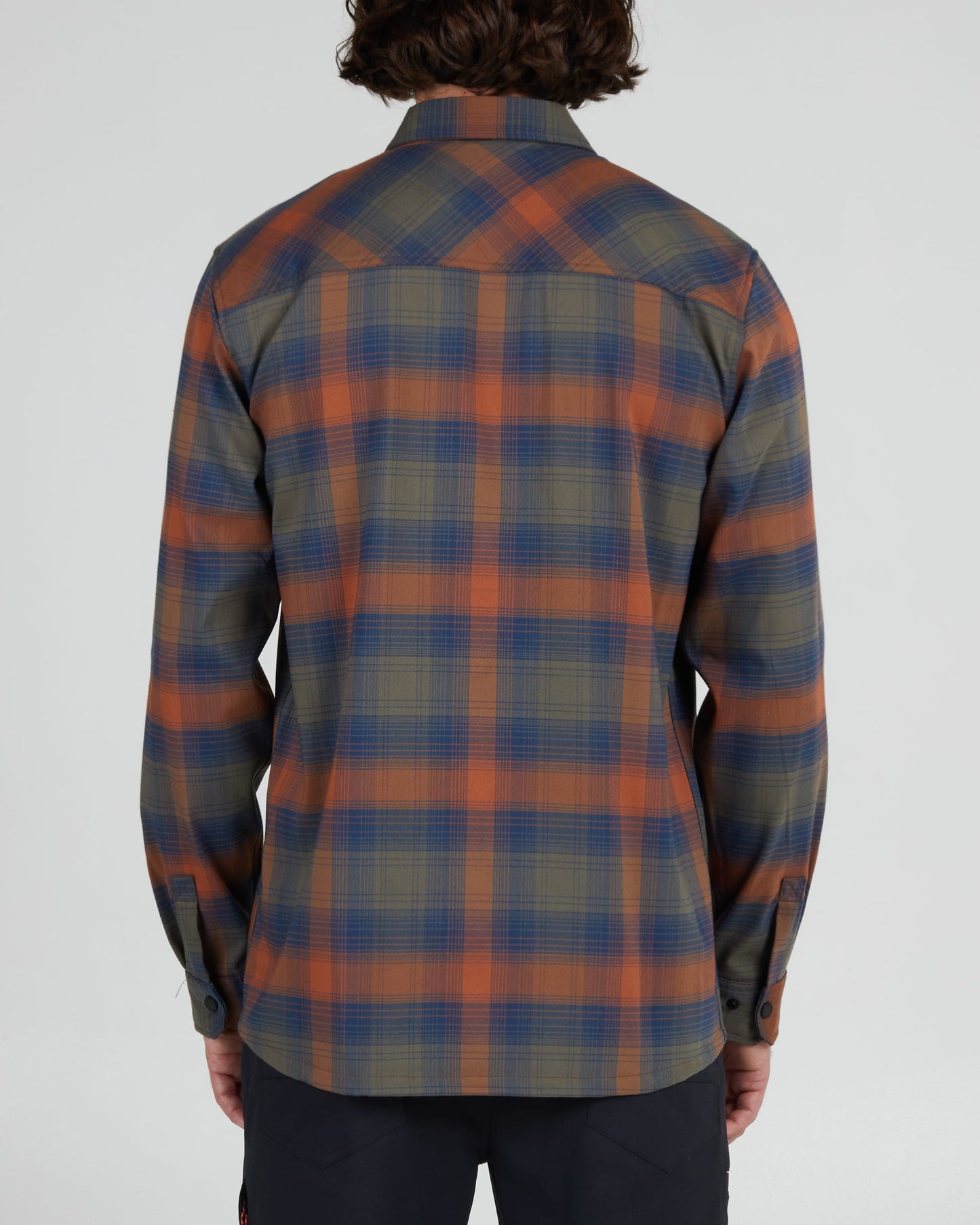 Salty crew WOVEN SHIRTS FATHOM LS TECH FLANNEL - Earth in Earth