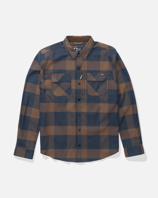 Fathom Ls Tech Flannel - Navy/Rust
