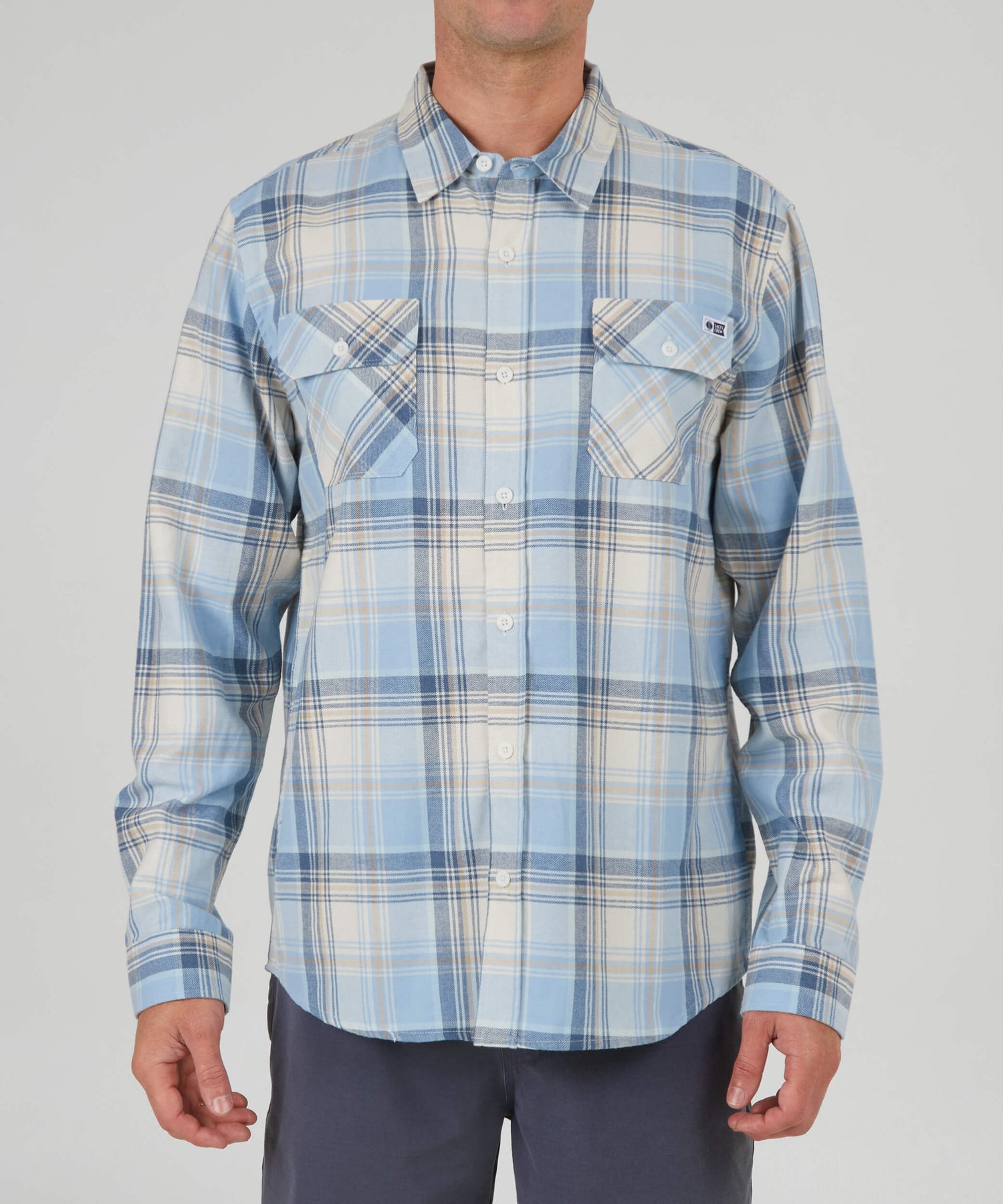 Salty crew WOVEN SHIRTS Frothing Flannel - Wax/Blue in Wax/Blue