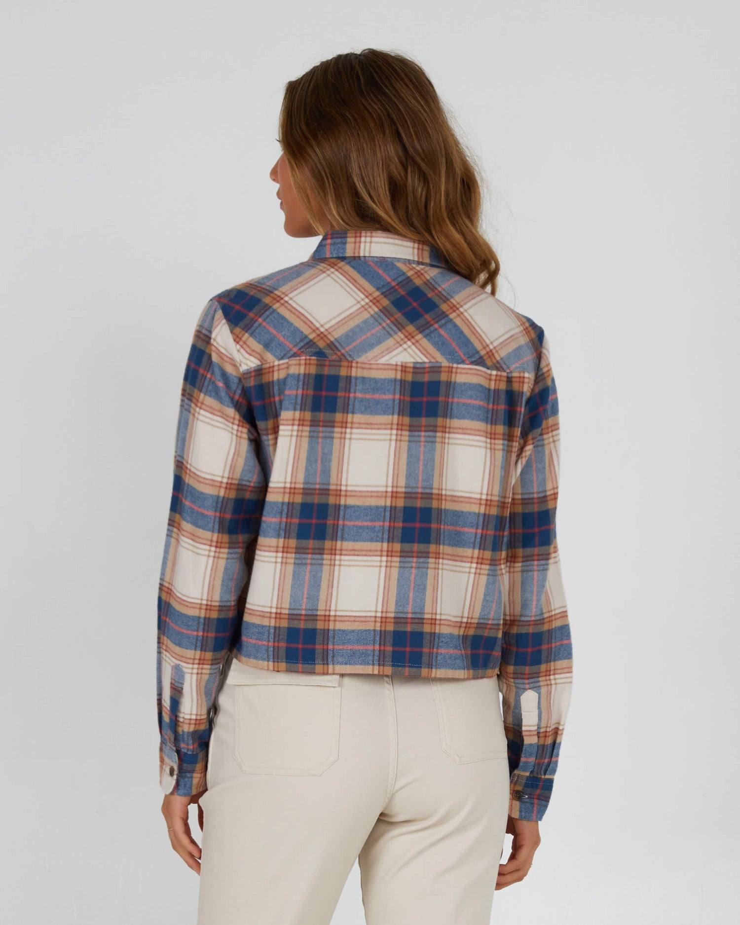 Salty Crew Dames - Stay Golden Crop Flannel - Natuurlijk