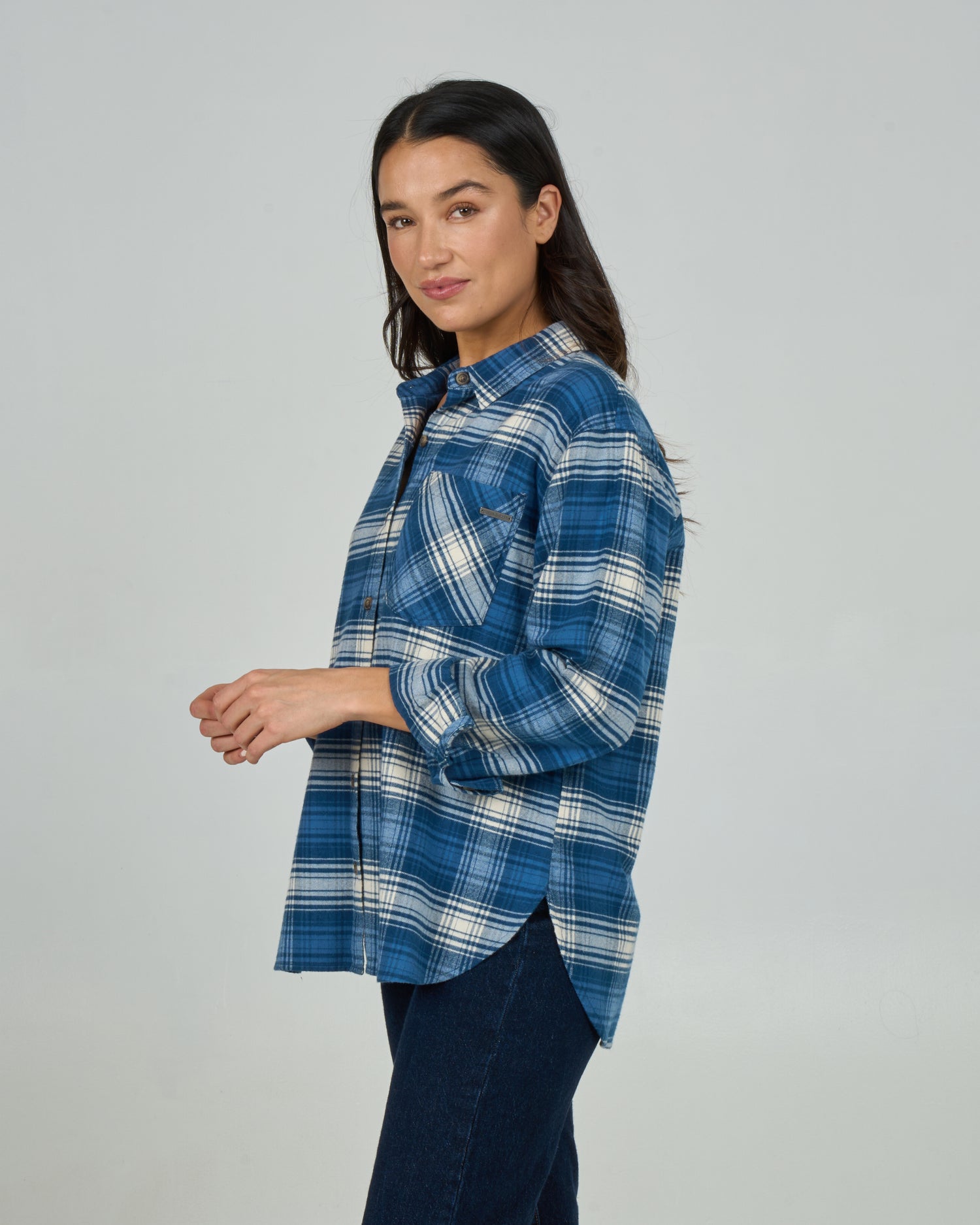 Shore Break Flannel - Midnight Navy