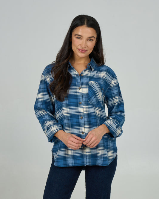 Shore Break Flannel - Midnight Navy