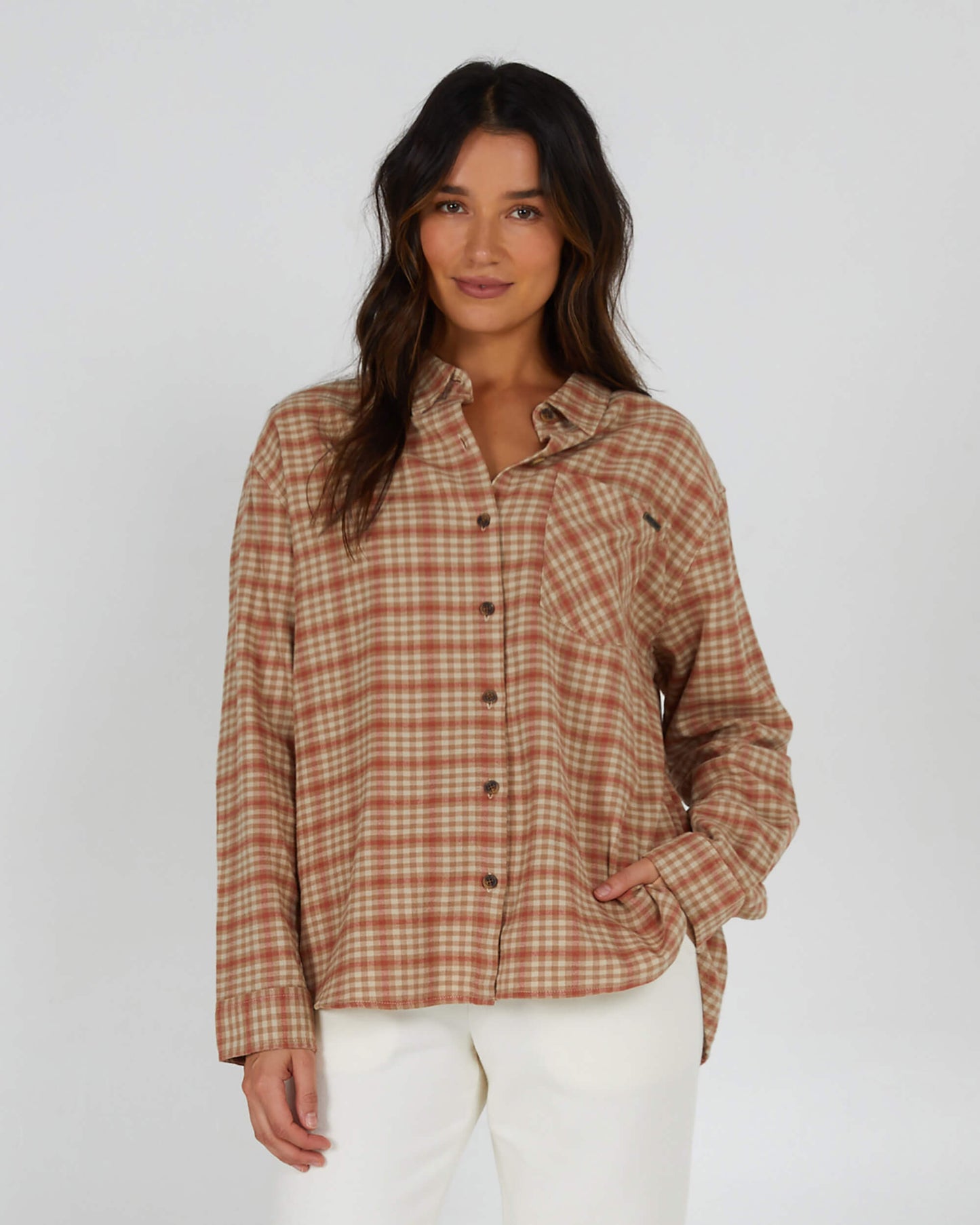 Salty Crew Womens - Shore Break Flannel - Sand Dune