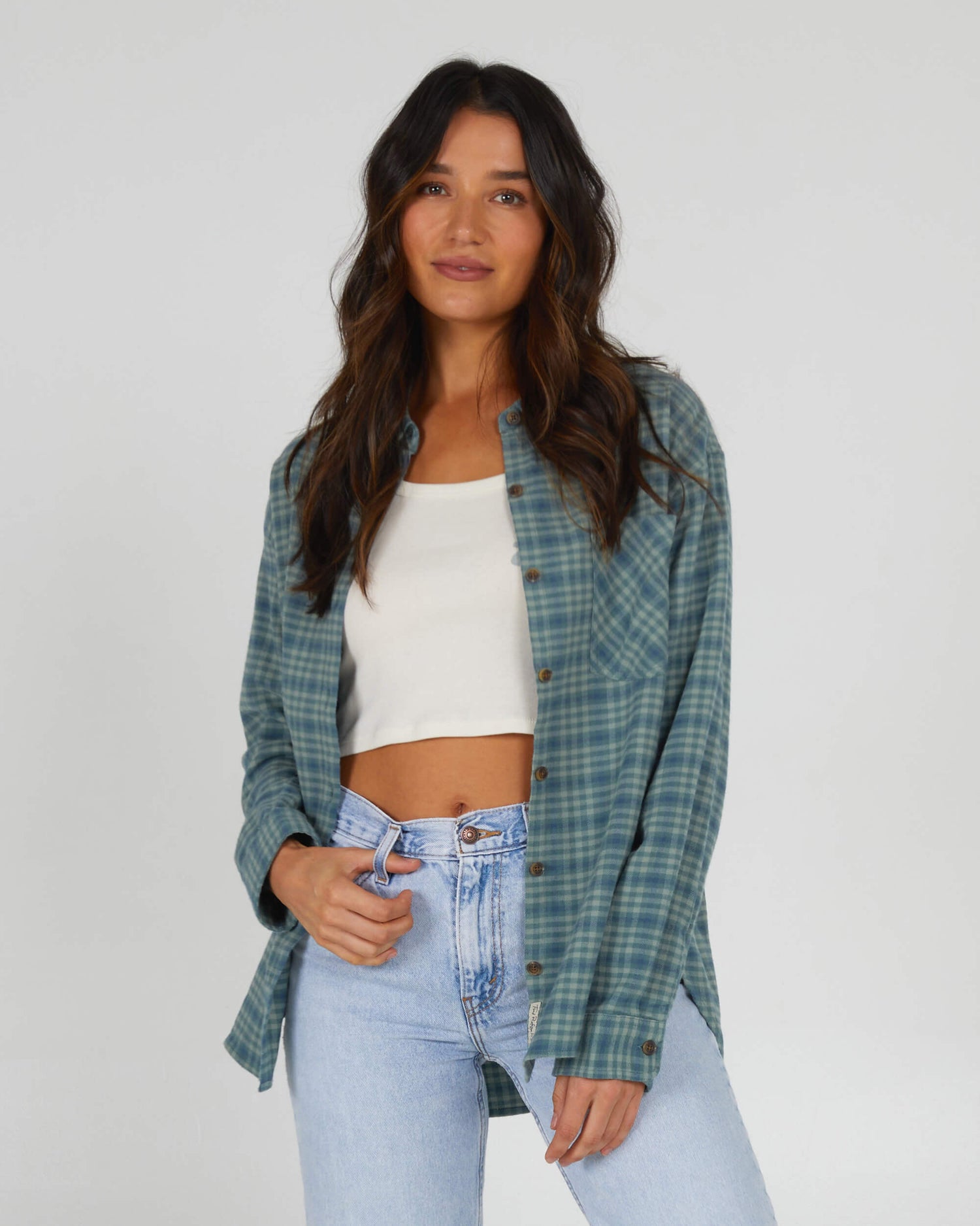 Salty Crew Dames - Shore Break Flannel - Sage