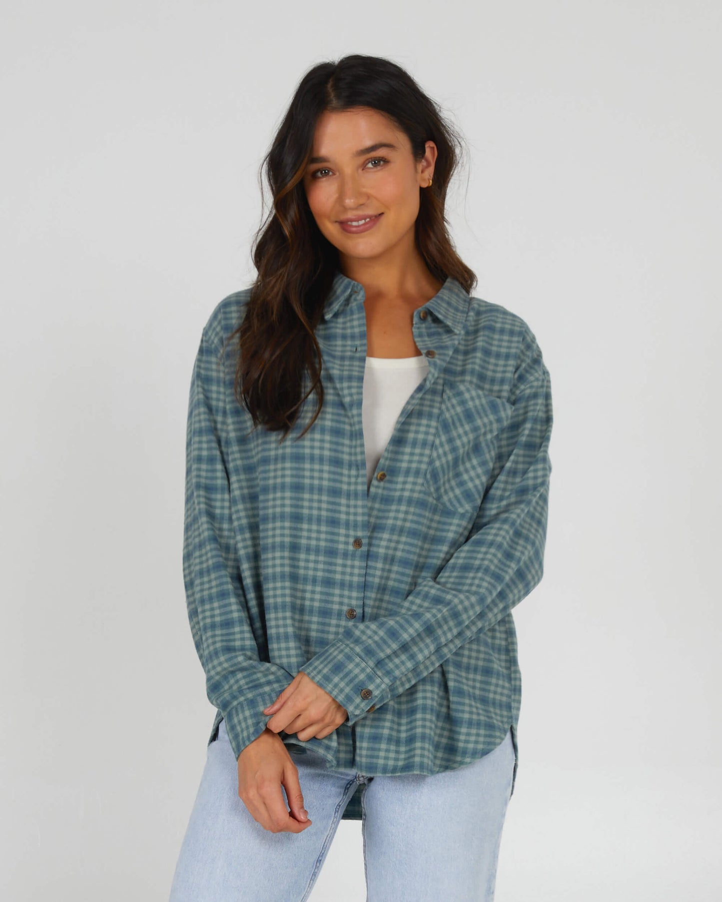 Salty Crew Dames - Shore Break Flannel - Sage