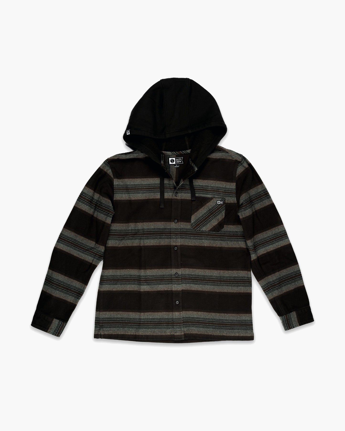 Salty Crew Men - Outback Hooded Flannel - Coal