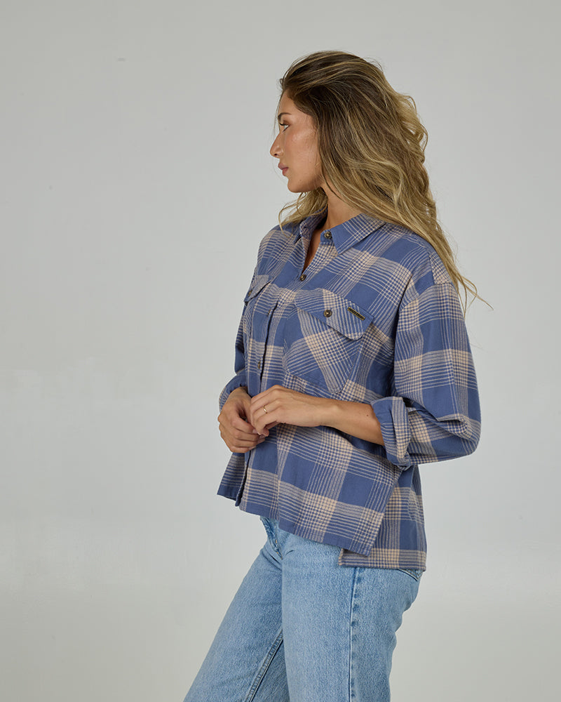 Nomad Flannel  - Dusty Blue